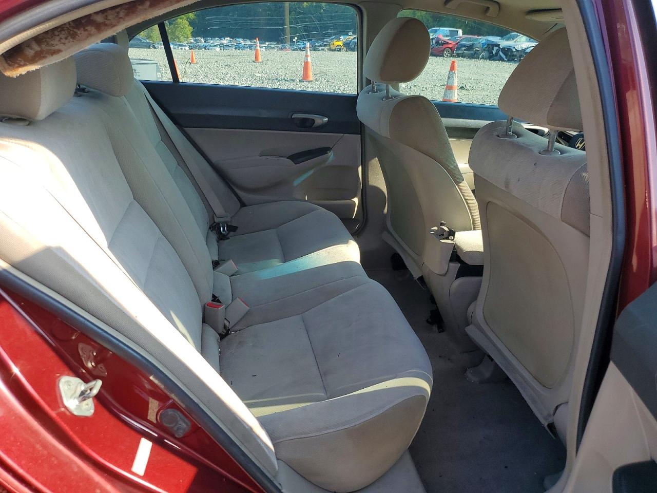 2010 Honda Civic Lx Burgundy vin: 19XFA1F58AE051013