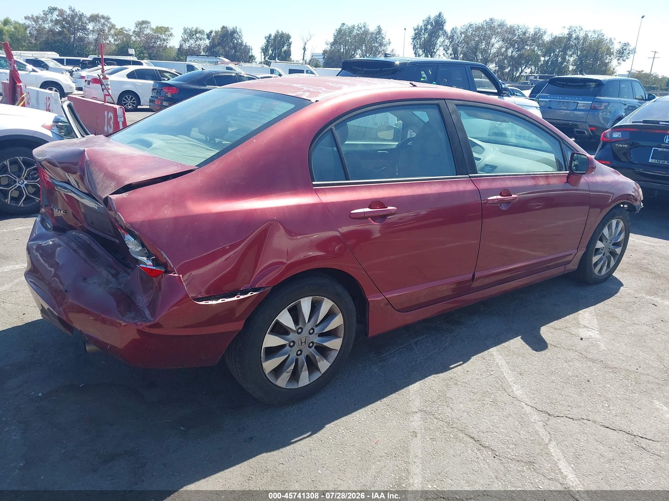 2010 Honda Civic Lx Red vin: 19XFA1F58AE067020