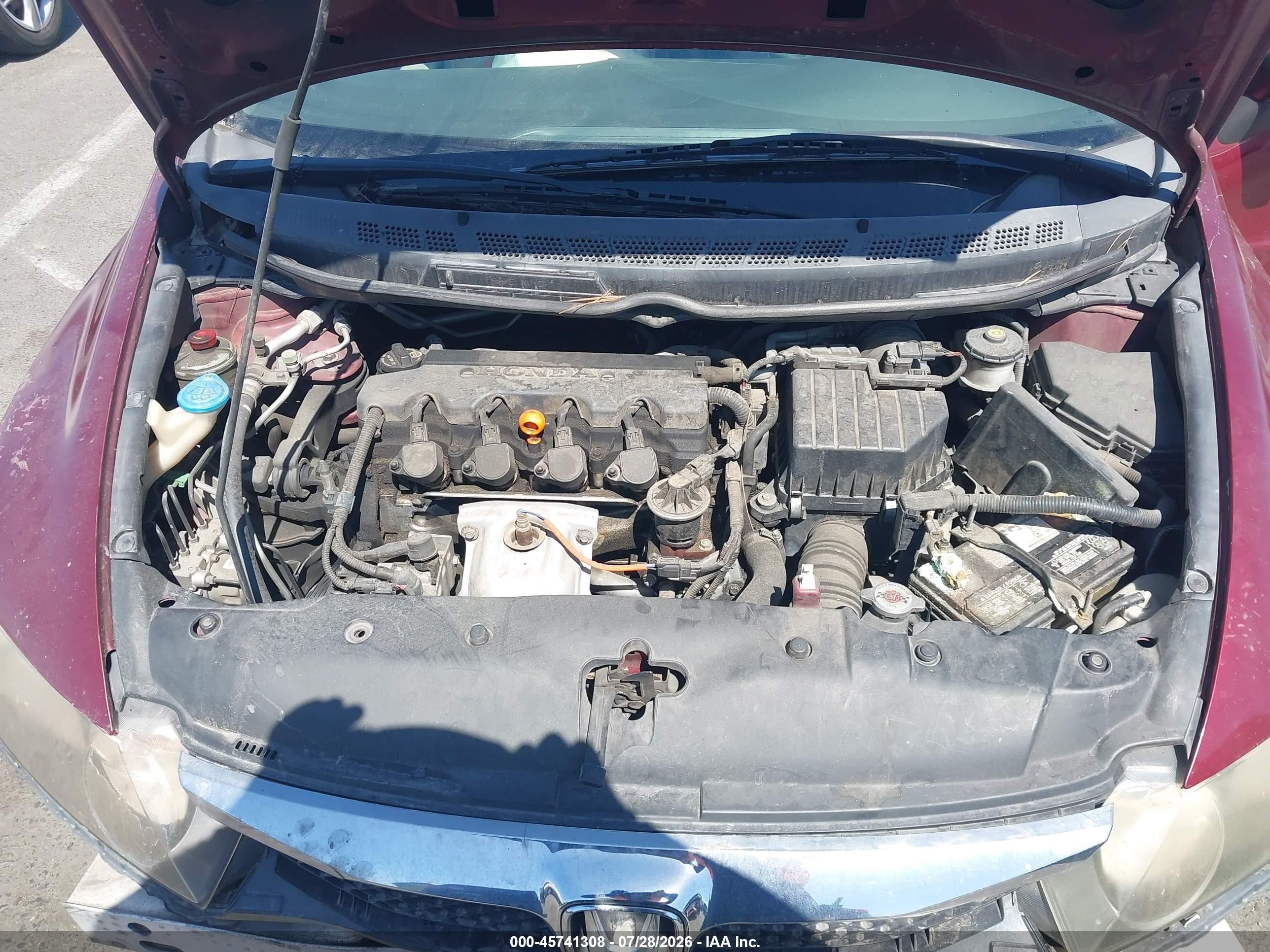 2010 Honda Civic Lx Red vin: 19XFA1F58AE067020