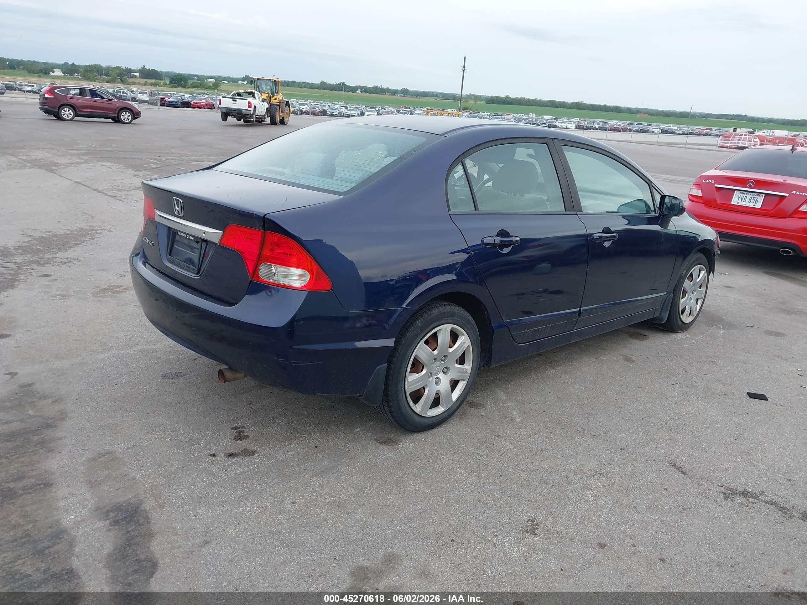 2010 Honda Civic Lx Blue vin: 19XFA1F58AE077529
