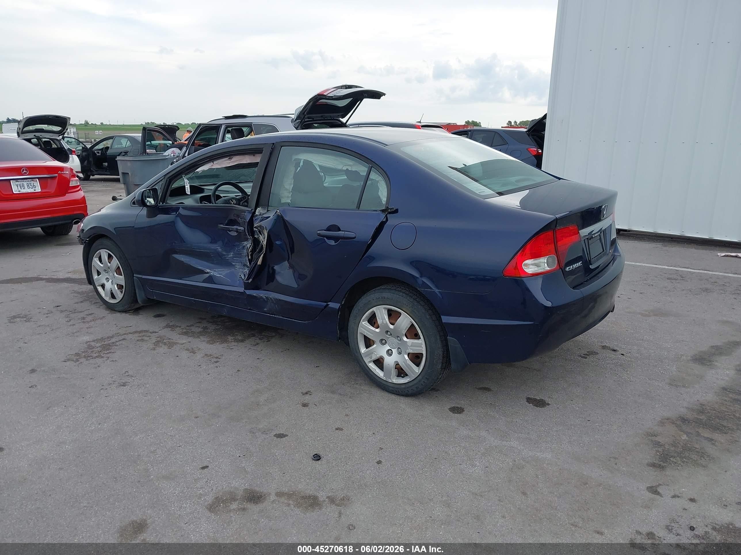 2010 Honda Civic Lx Blue vin: 19XFA1F58AE077529