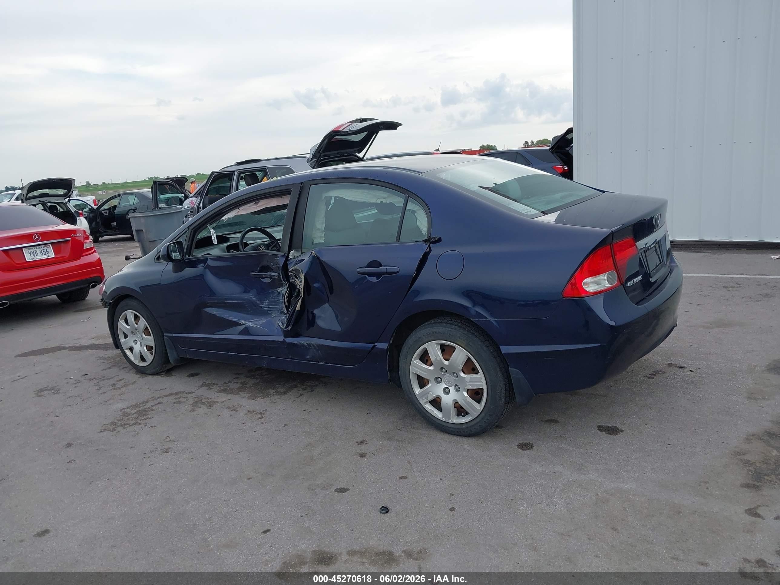 2010 Honda Civic Lx Blue vin: 19XFA1F58AE077529