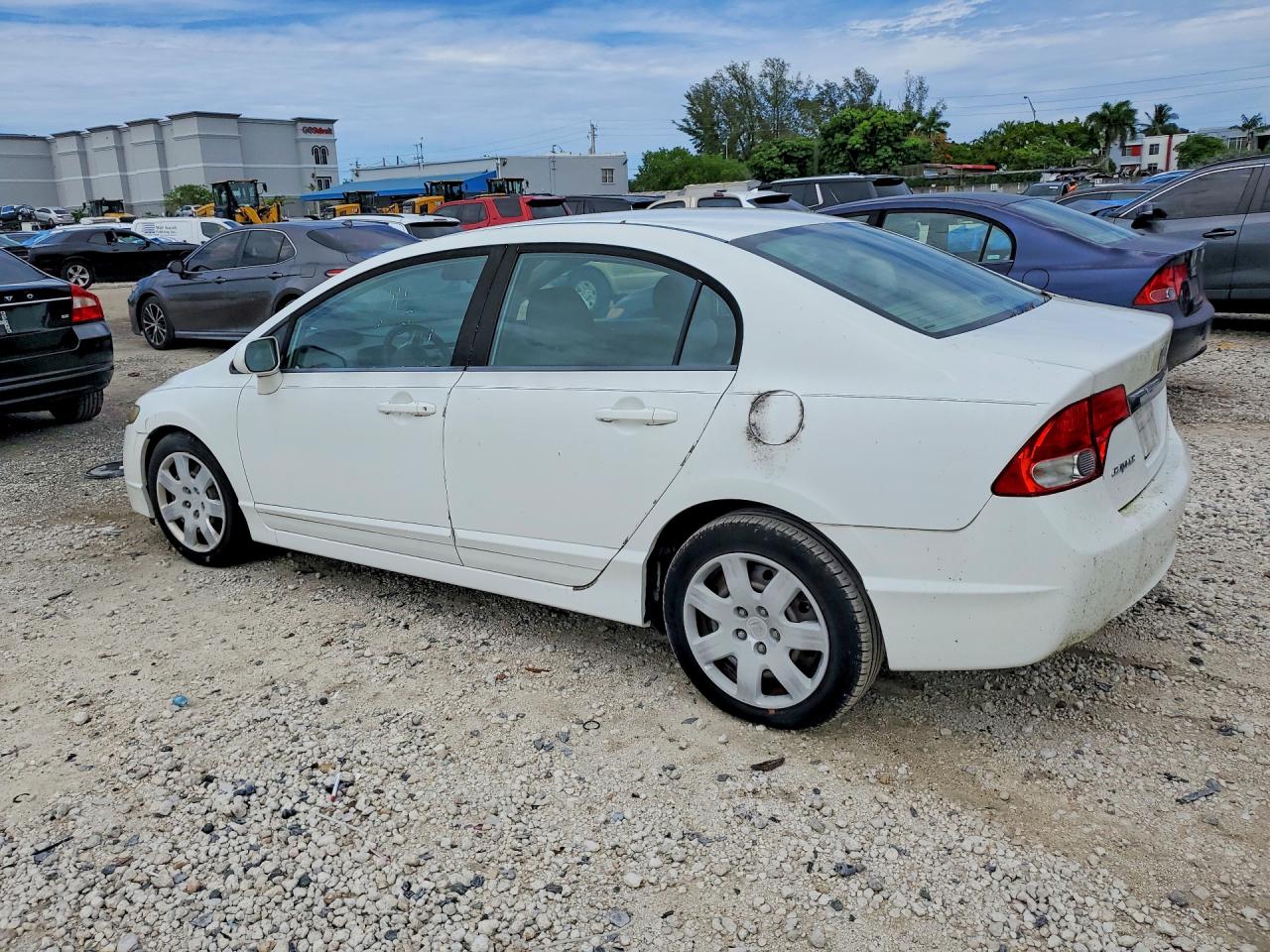 2010 Honda Civic Lx White vin: 19XFA1F58AE086456