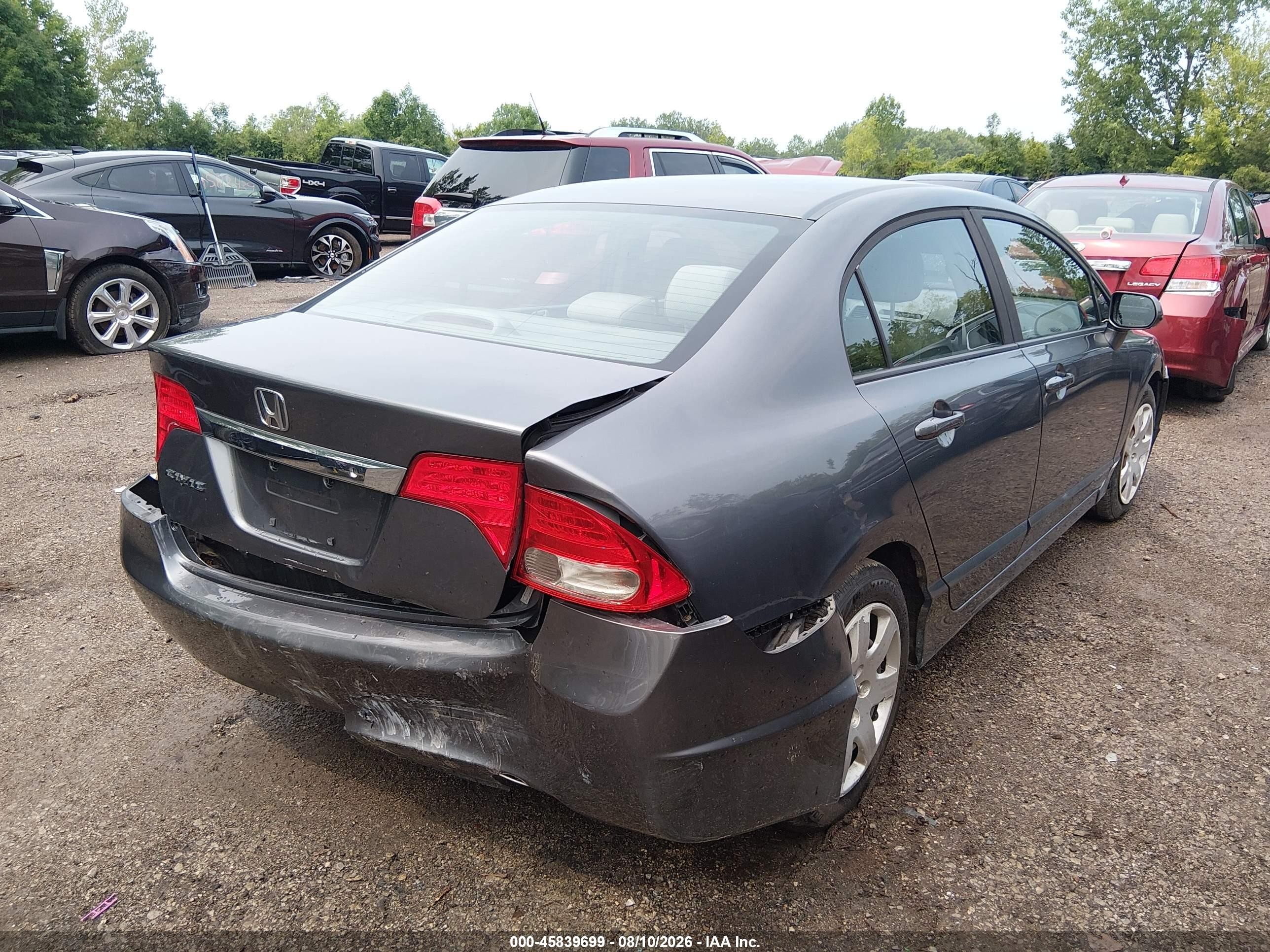 2011 Honda Civic Lx Gray vin: 19XFA1F58BE004064