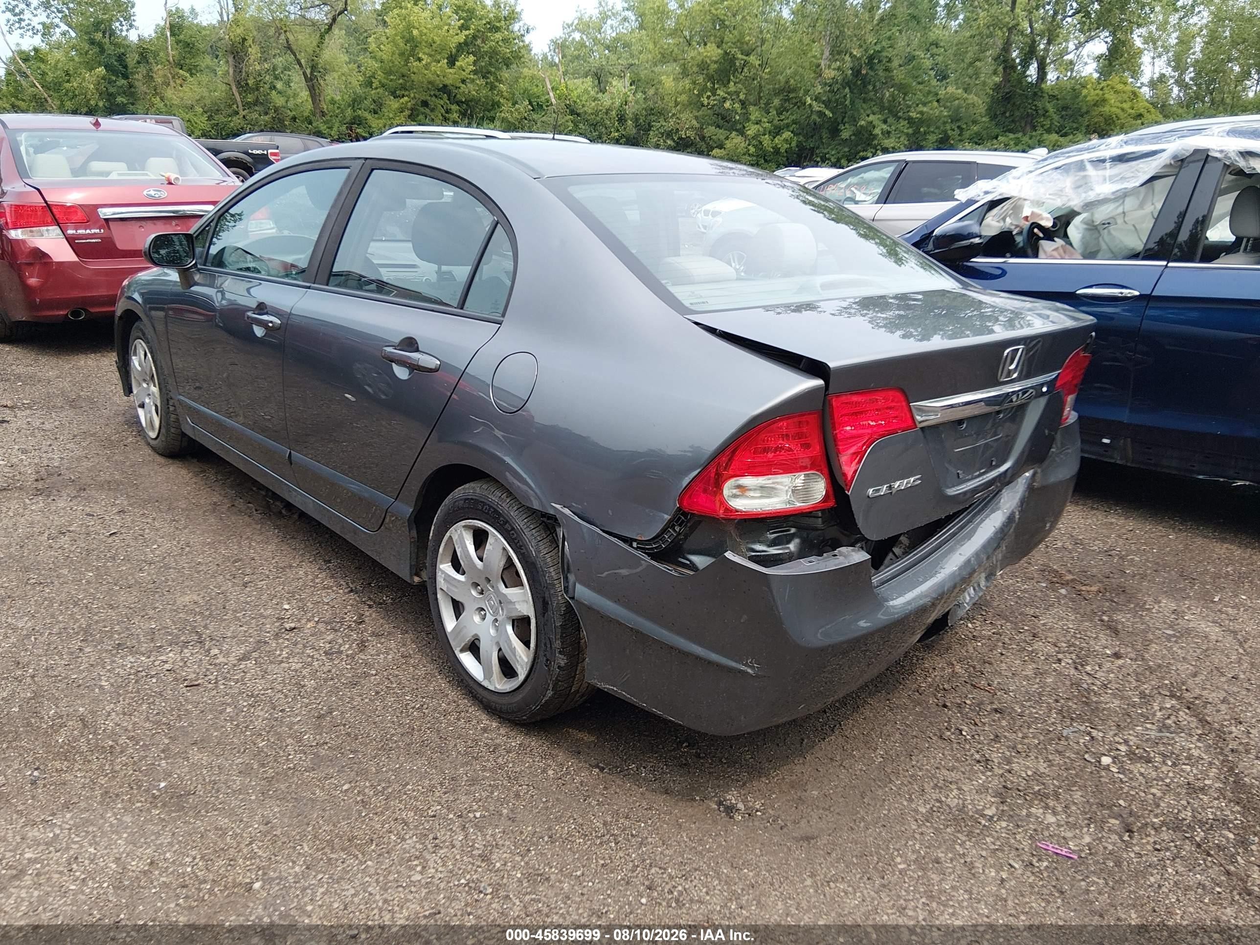 2011 Honda Civic Lx Gray vin: 19XFA1F58BE004064