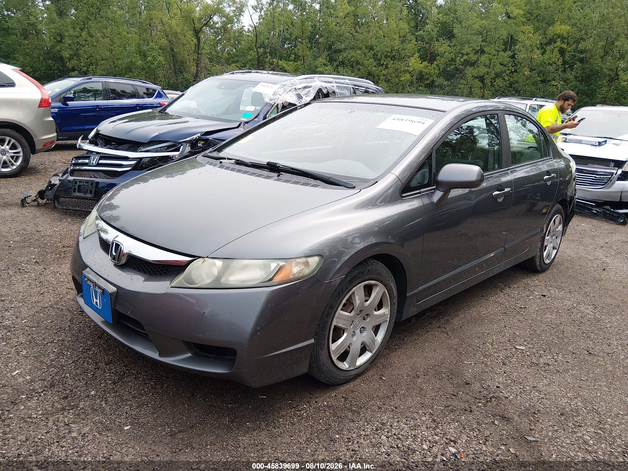 2011 Honda Civic Lx Gray vin: 19XFA1F58BE004064