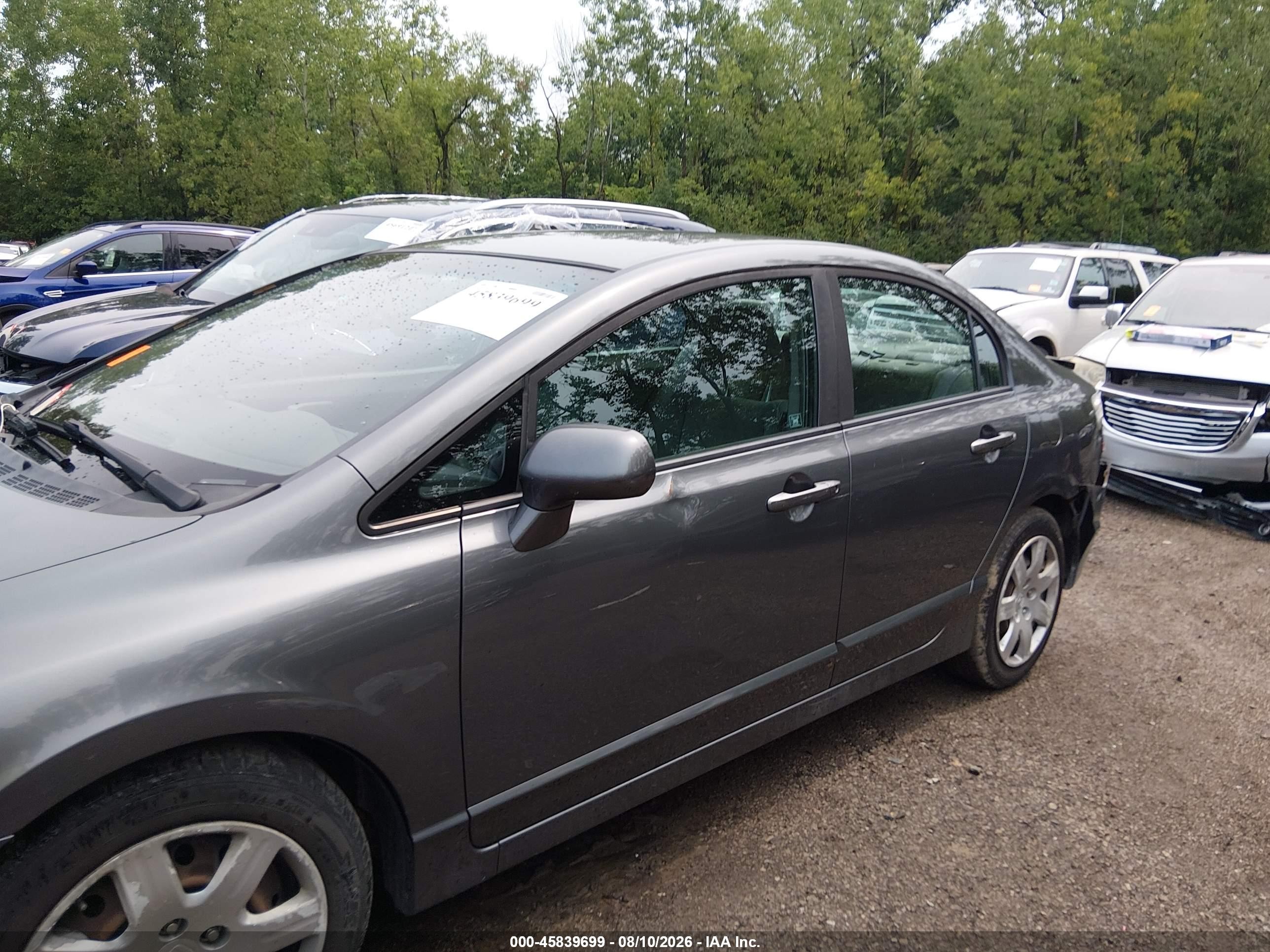 2011 Honda Civic Lx Gray vin: 19XFA1F58BE004064