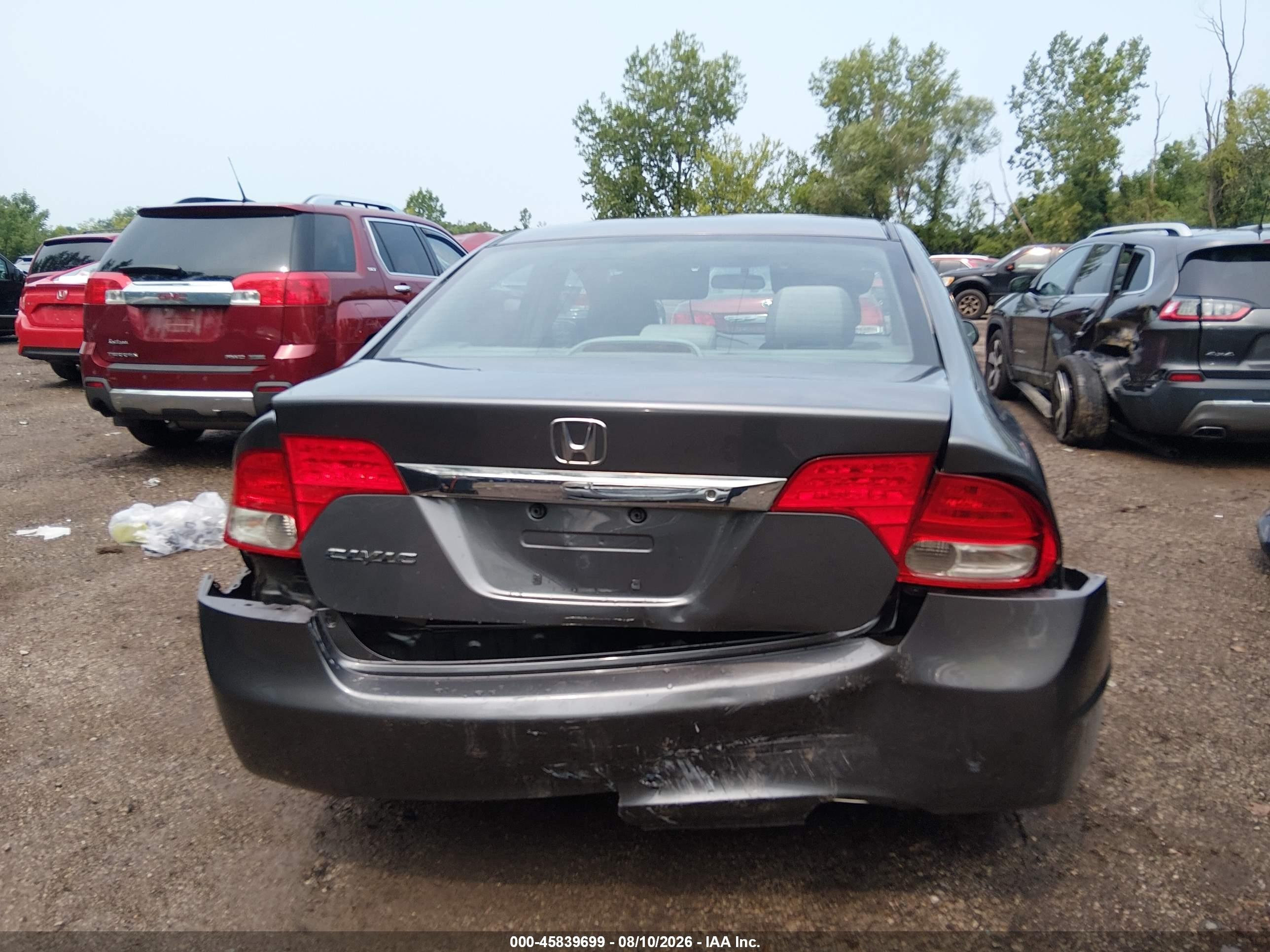 2011 Honda Civic Lx Gray vin: 19XFA1F58BE004064