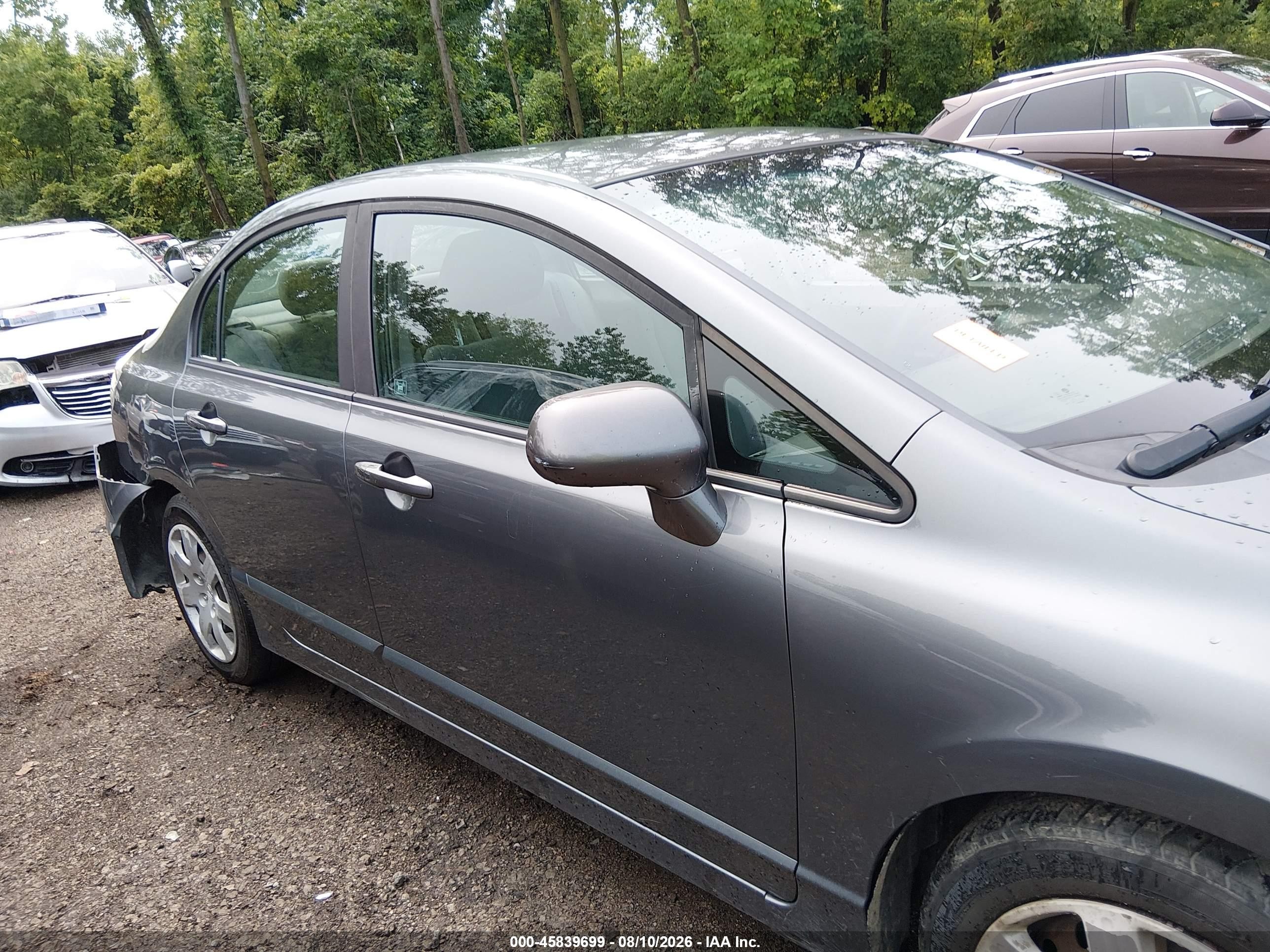 2011 Honda Civic Lx Gray vin: 19XFA1F58BE004064