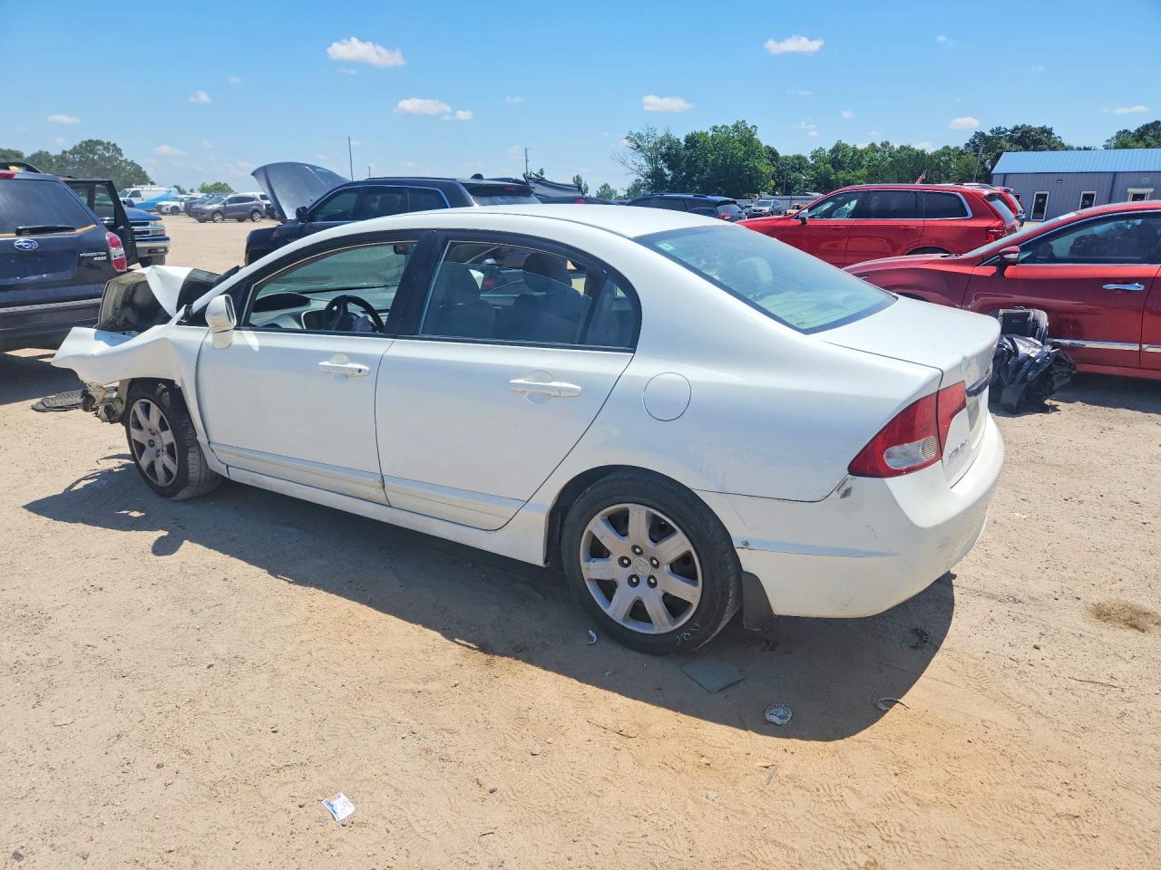 2011 Honda Civic Lx White vin: 19XFA1F58BE004792
