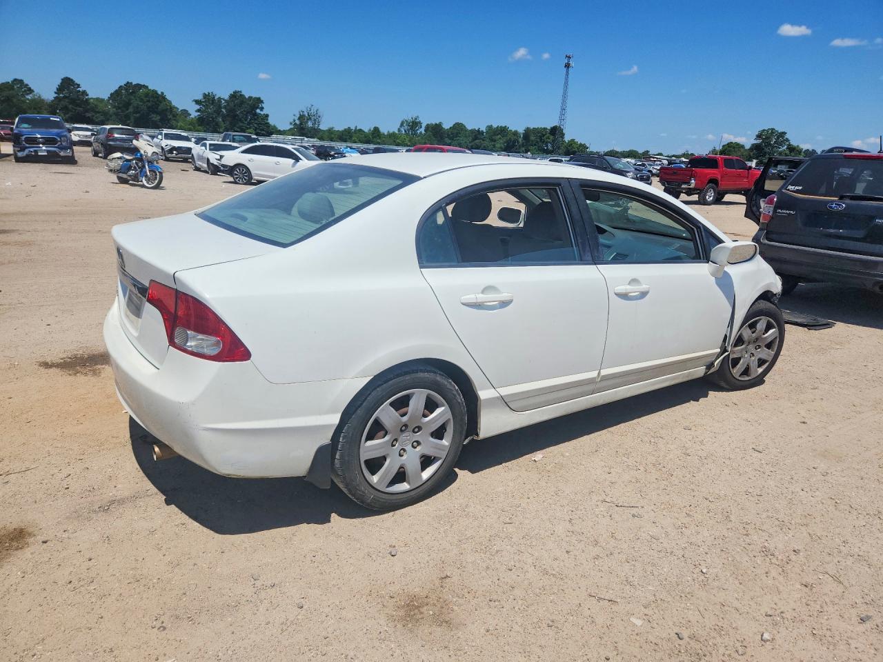 2011 Honda Civic Lx White vin: 19XFA1F58BE004792
