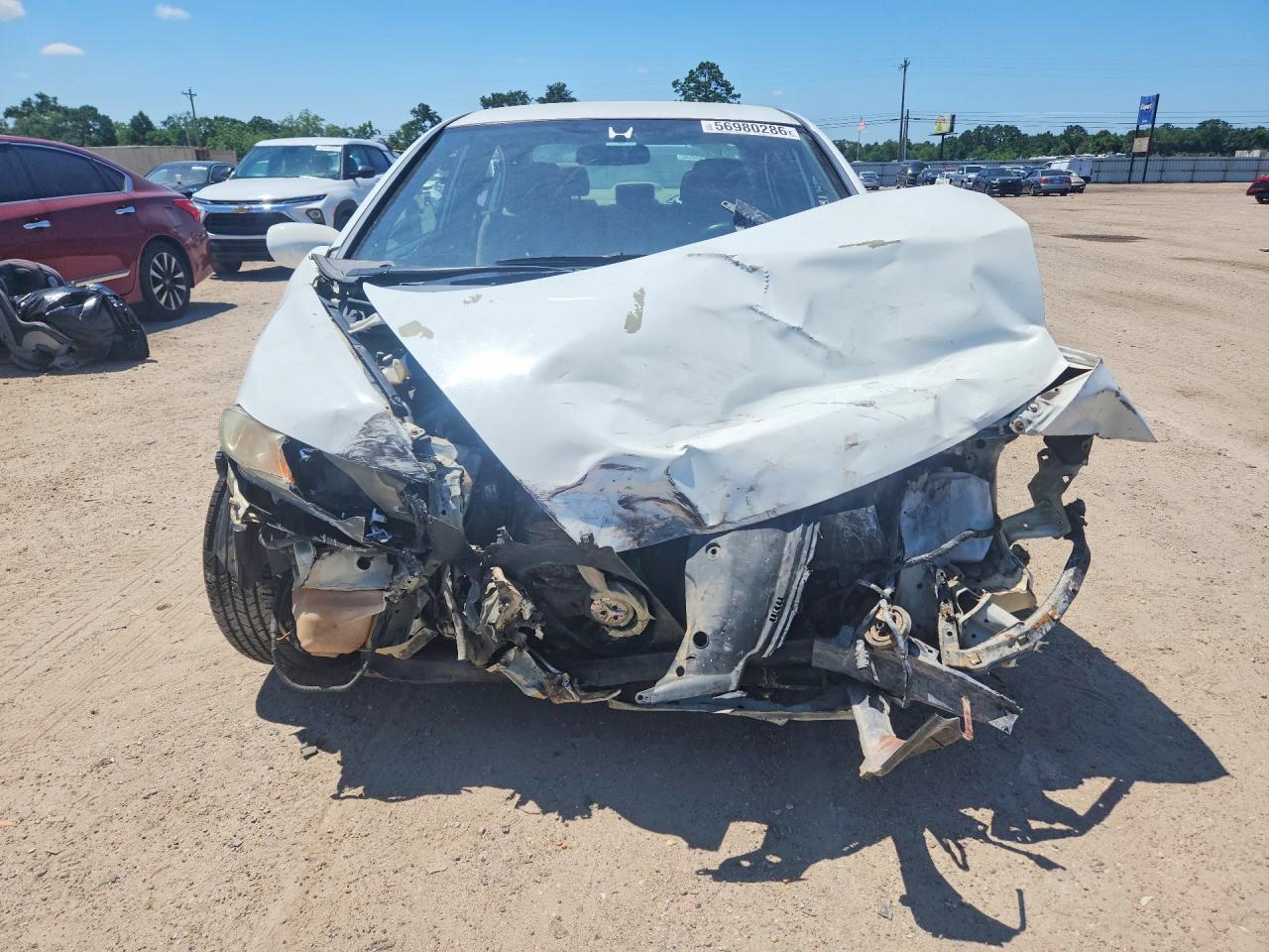 2011 Honda Civic Lx White vin: 19XFA1F58BE004792