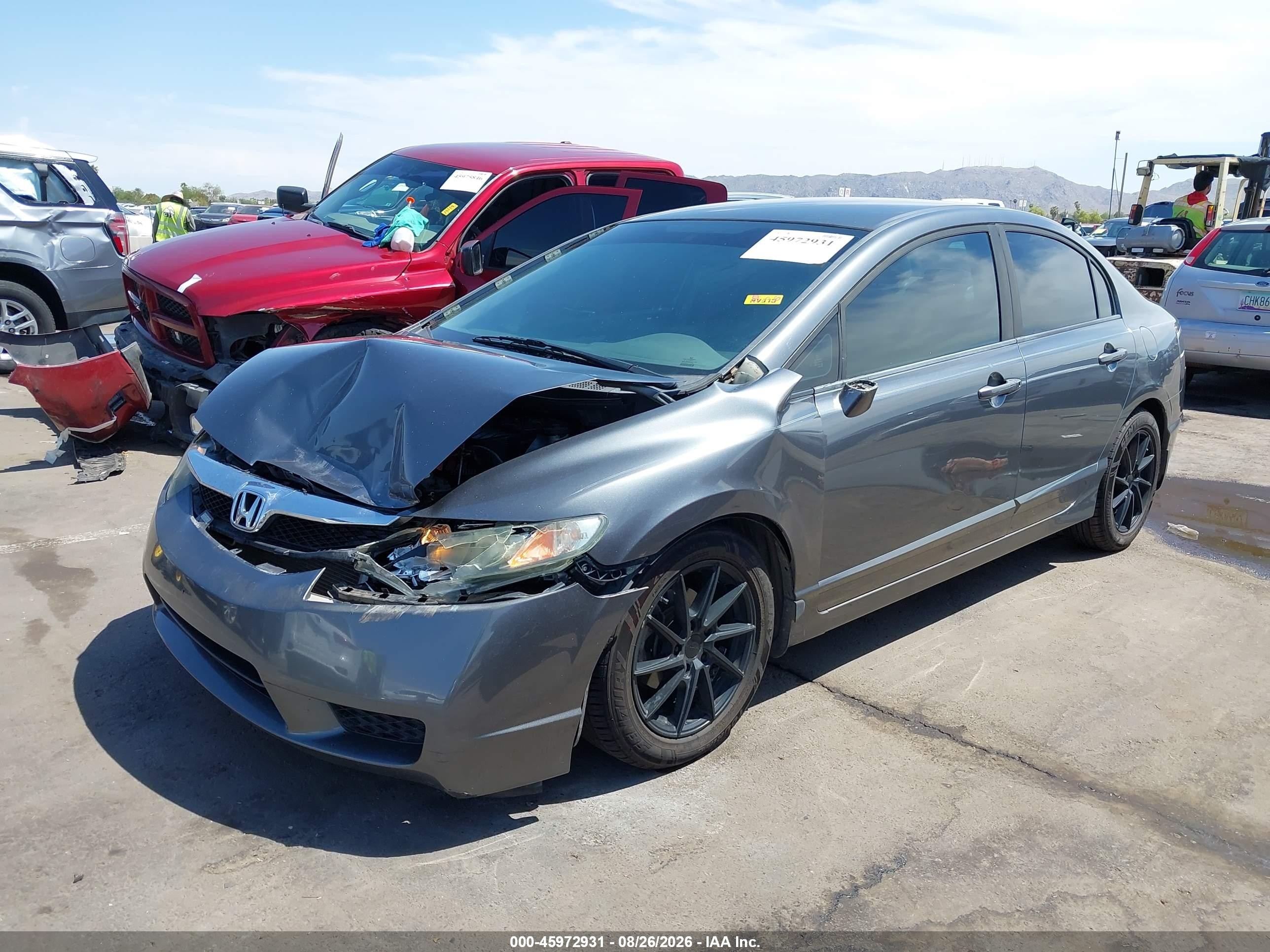 2011 Honda Civic Lx Gray vin: 19XFA1F58BE011757