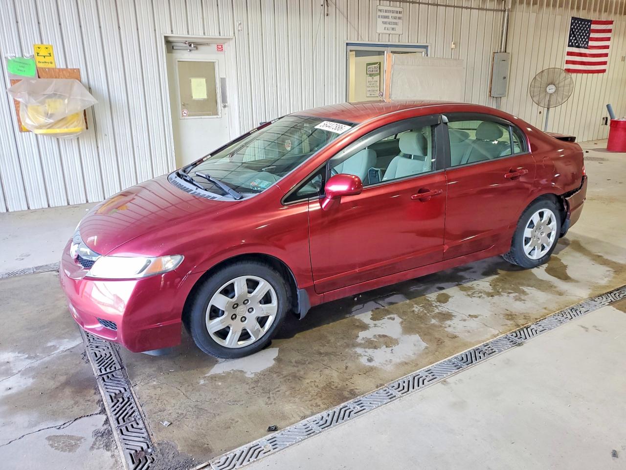 2011 Honda Civic Lx Maroon vin: 19XFA1F58BE024234