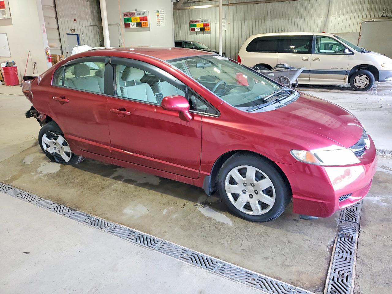 2011 Honda Civic Lx Maroon vin: 19XFA1F58BE024234