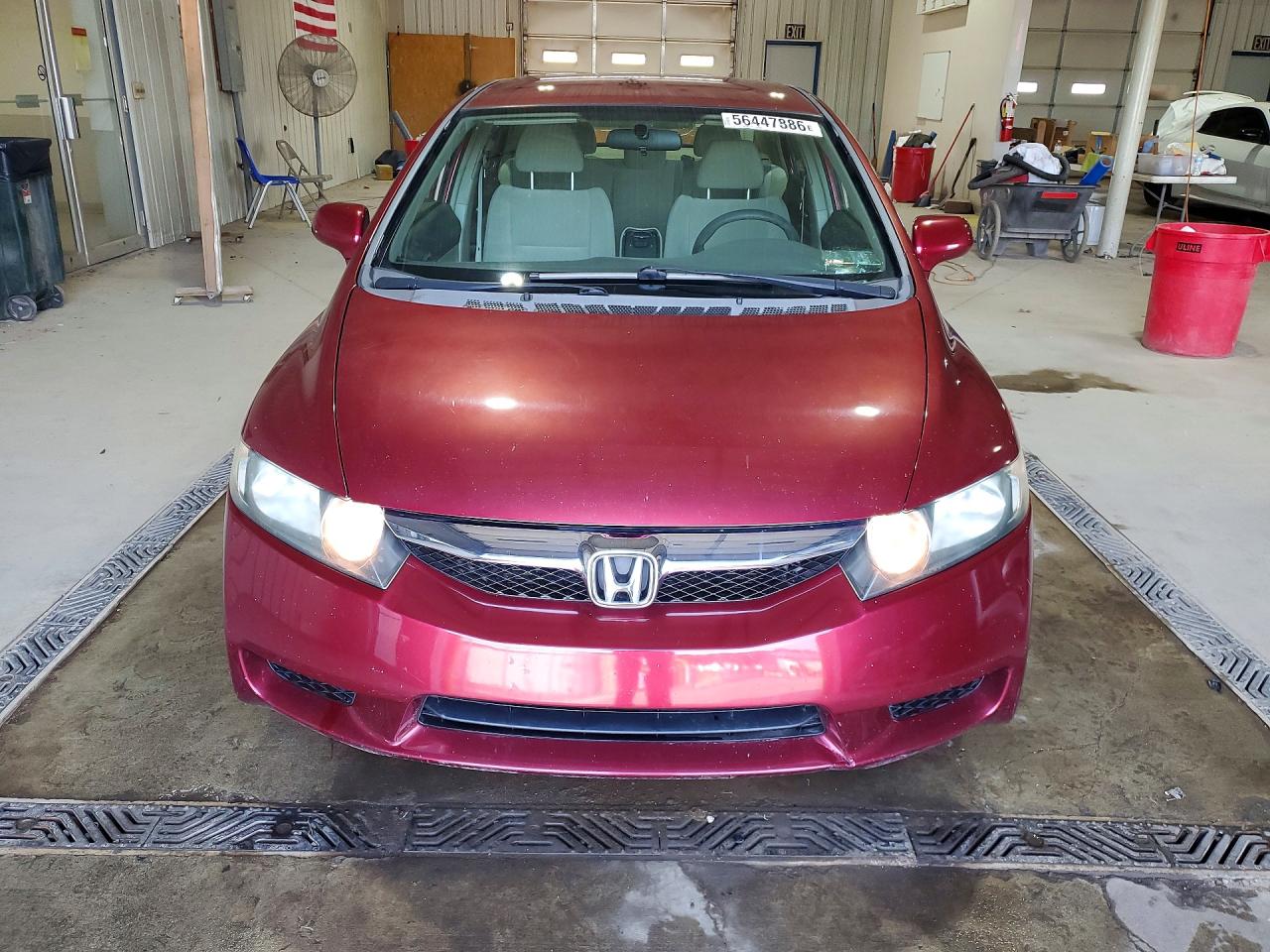 2011 Honda Civic Lx Maroon vin: 19XFA1F58BE024234