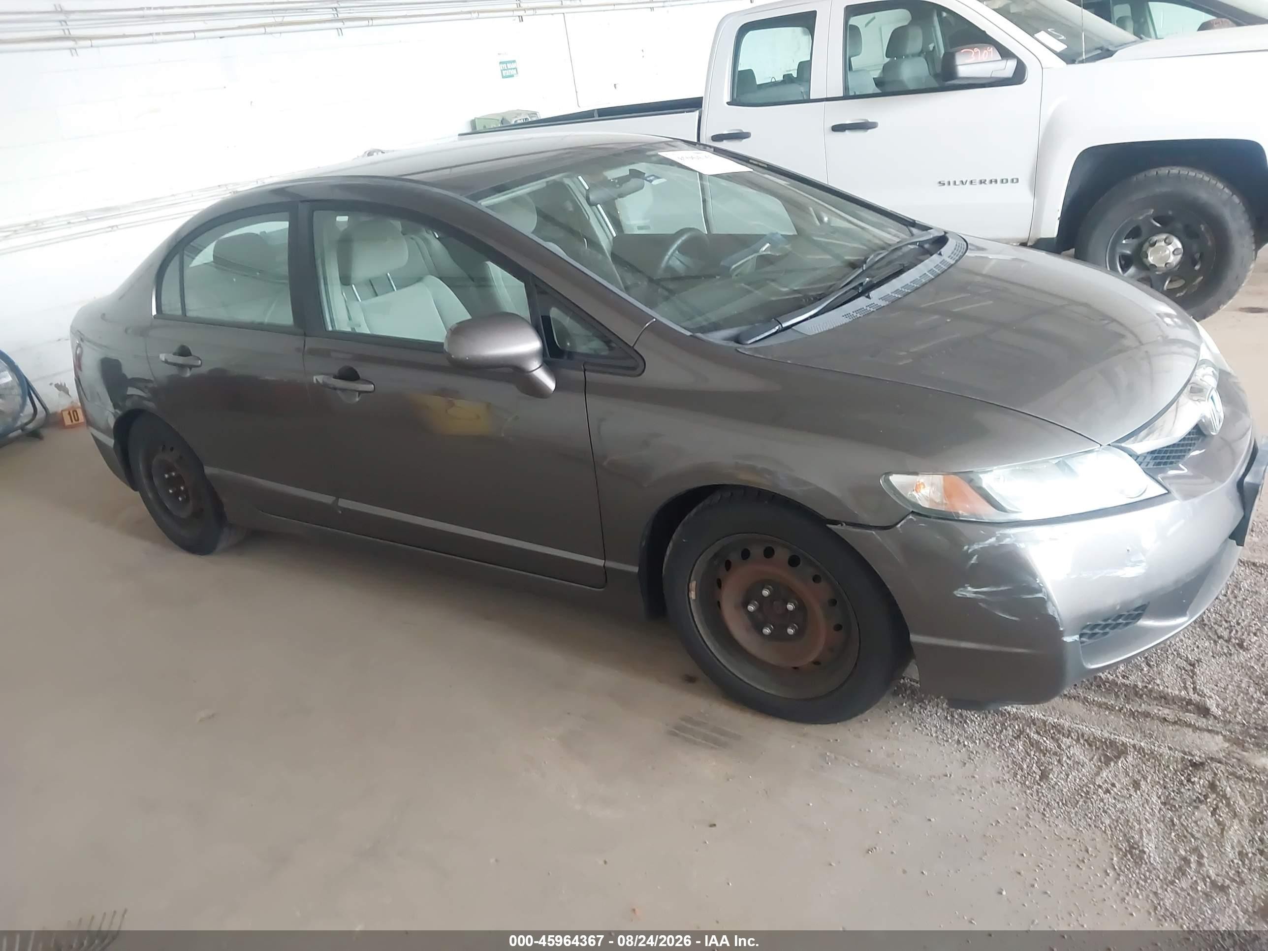 2011 Honda Civic Lx Gray vin: 19XFA1F58BE031376
