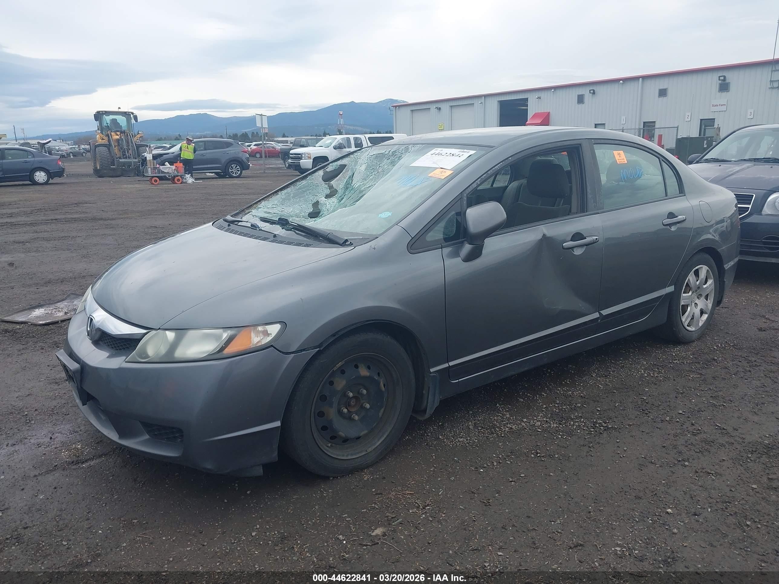 2011 Honda Civic Lx Gray vin: 19XFA1F58BE033256