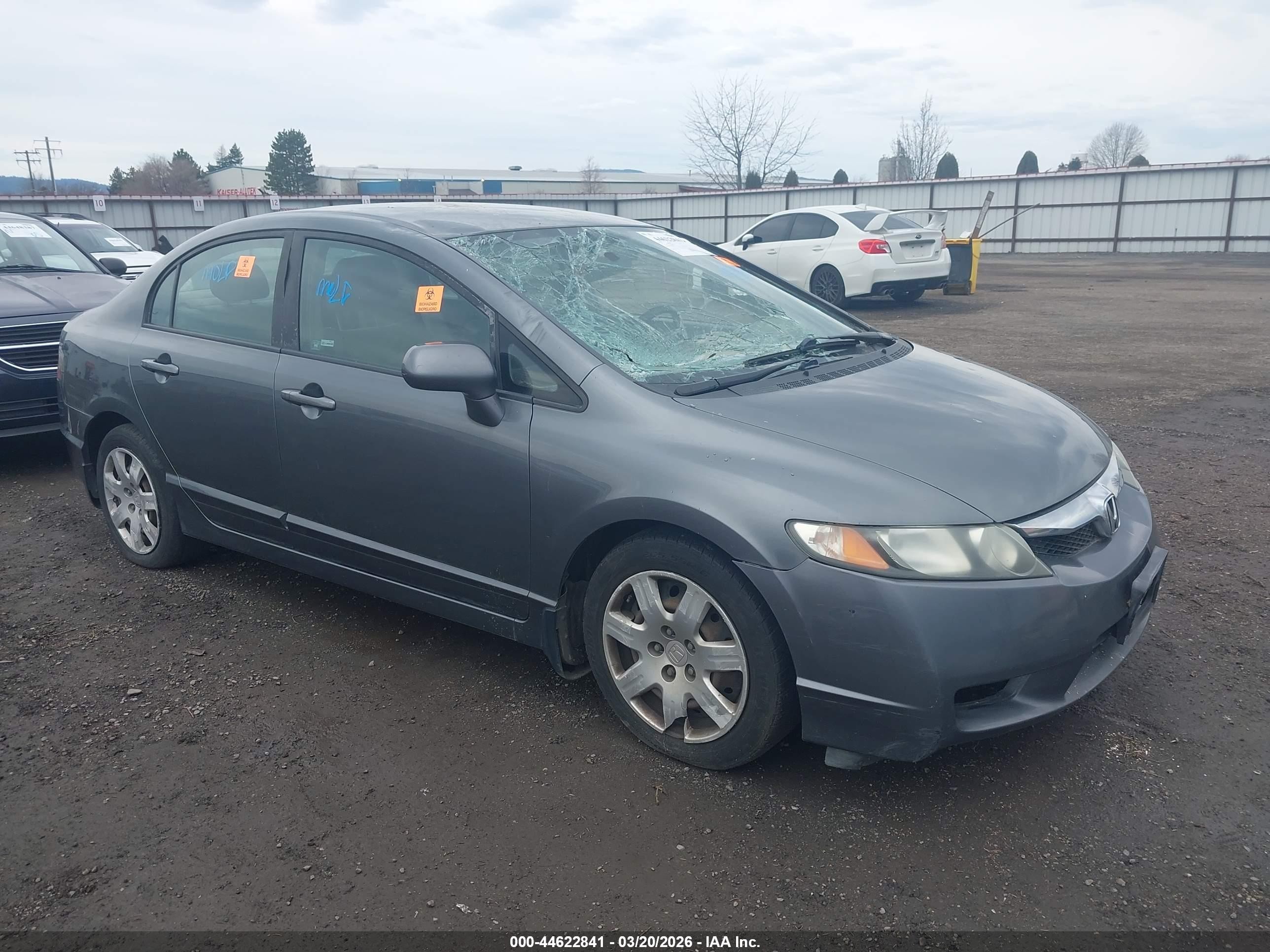 2011 Honda Civic Lx Gray vin: 19XFA1F58BE033256