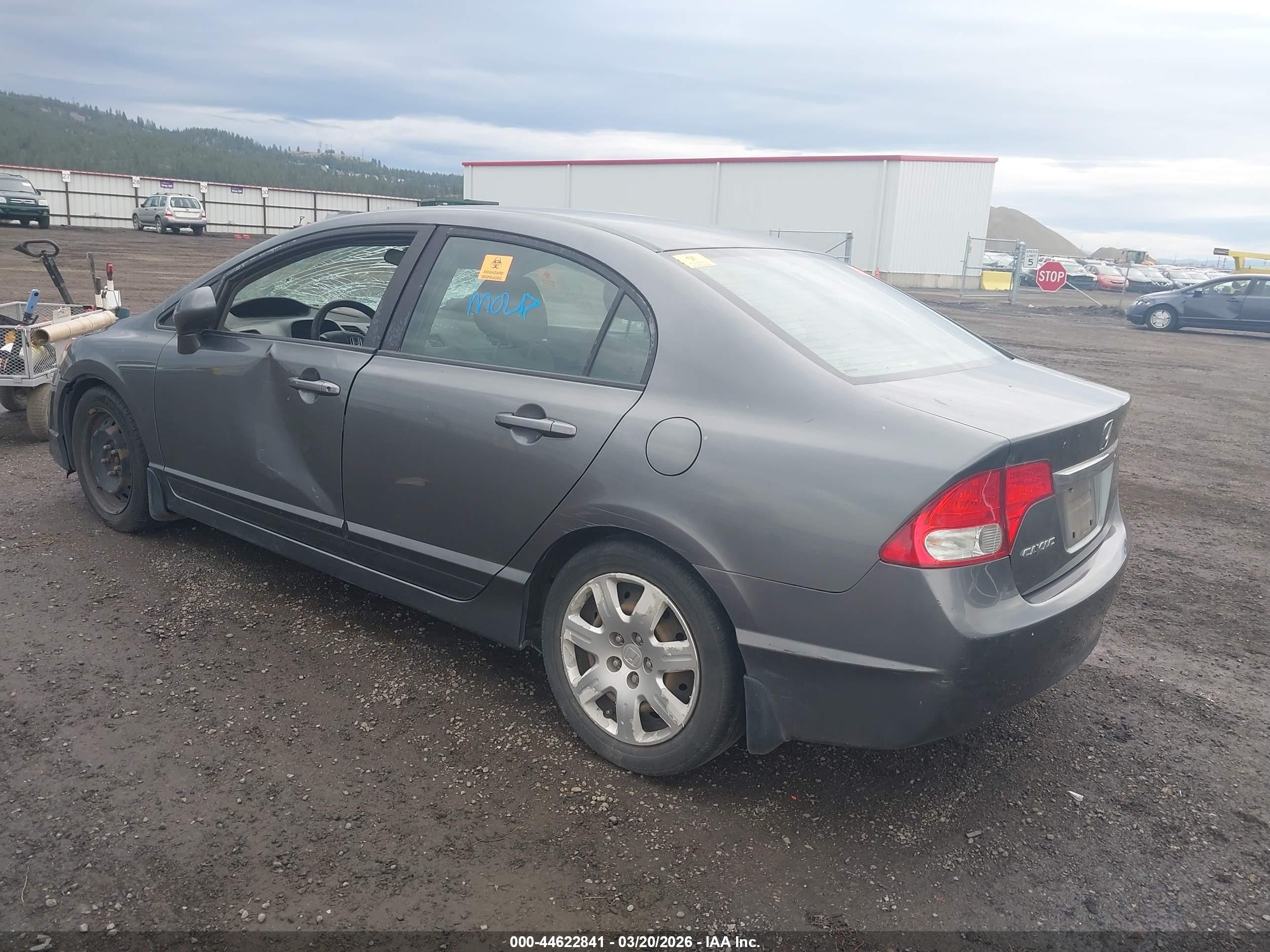 2011 Honda Civic Lx Gray vin: 19XFA1F58BE033256
