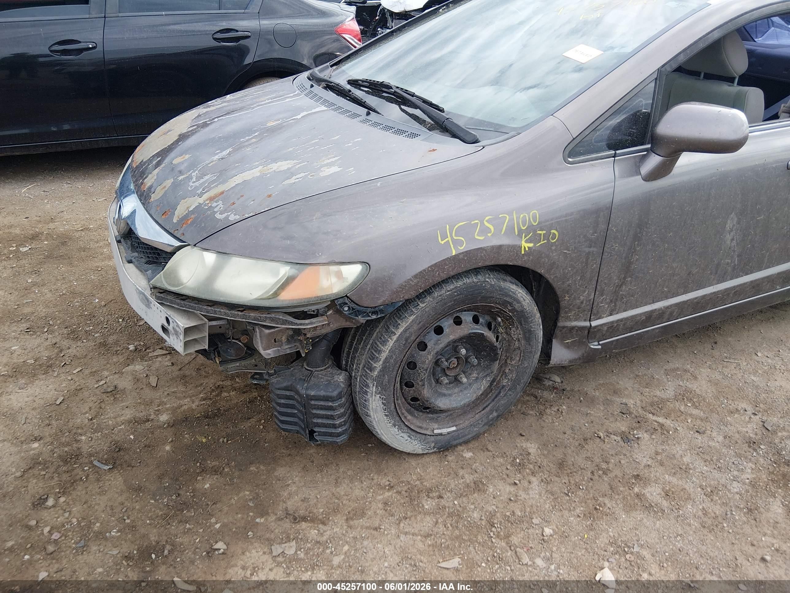2011 Honda Civic Lx Gray vin: 19XFA1F58BE035072
