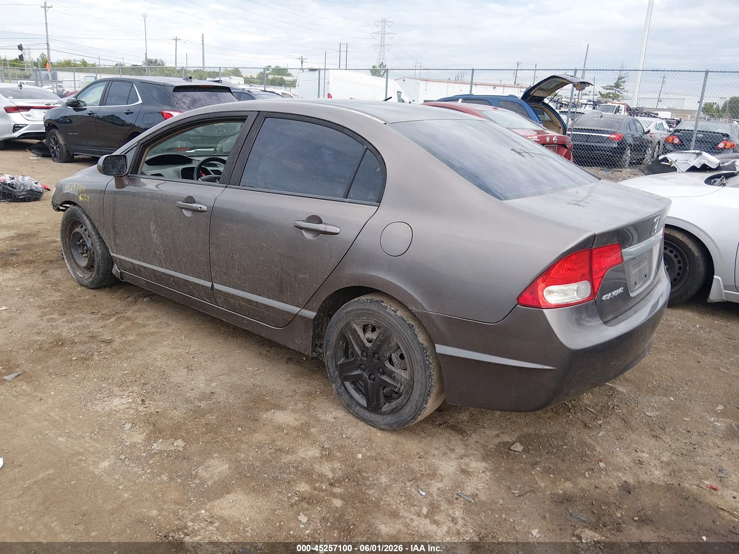 2011 Honda Civic Lx Gray vin: 19XFA1F58BE035072