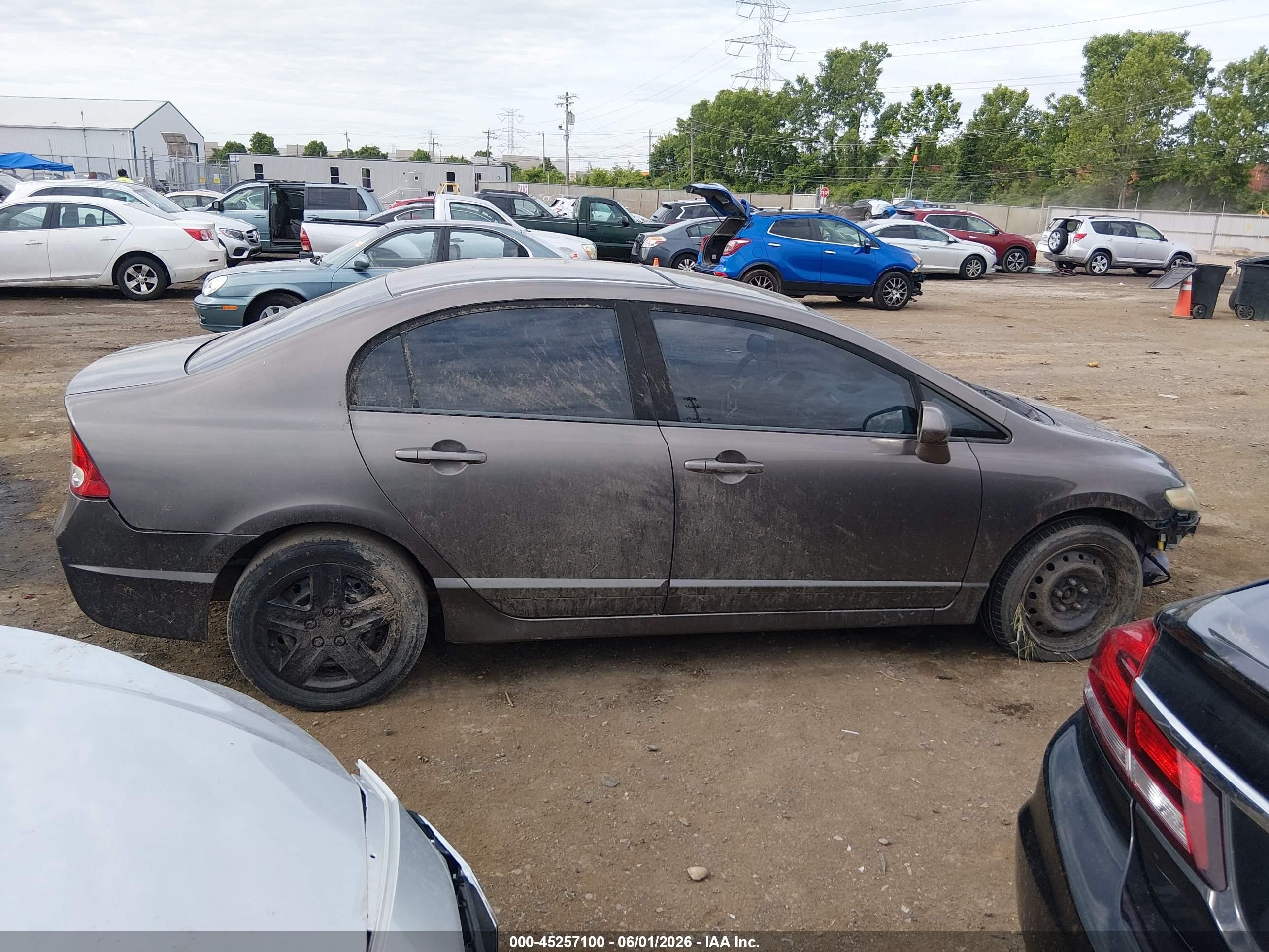 2011 Honda Civic Lx Gray vin: 19XFA1F58BE035072