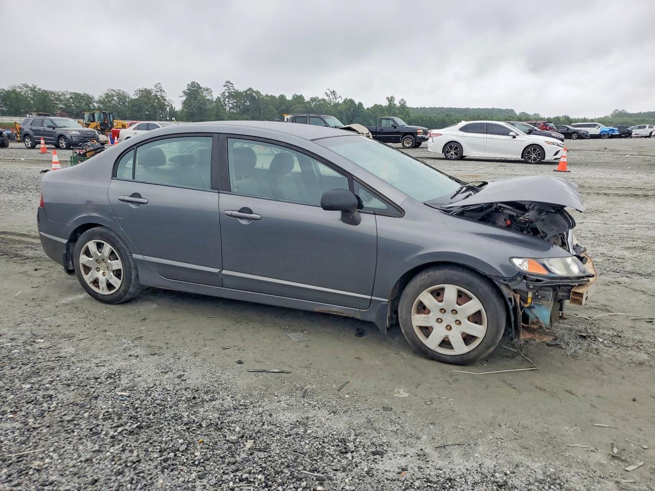 2011 Honda Civic Lx Gray vin: 19XFA1F58BE038747