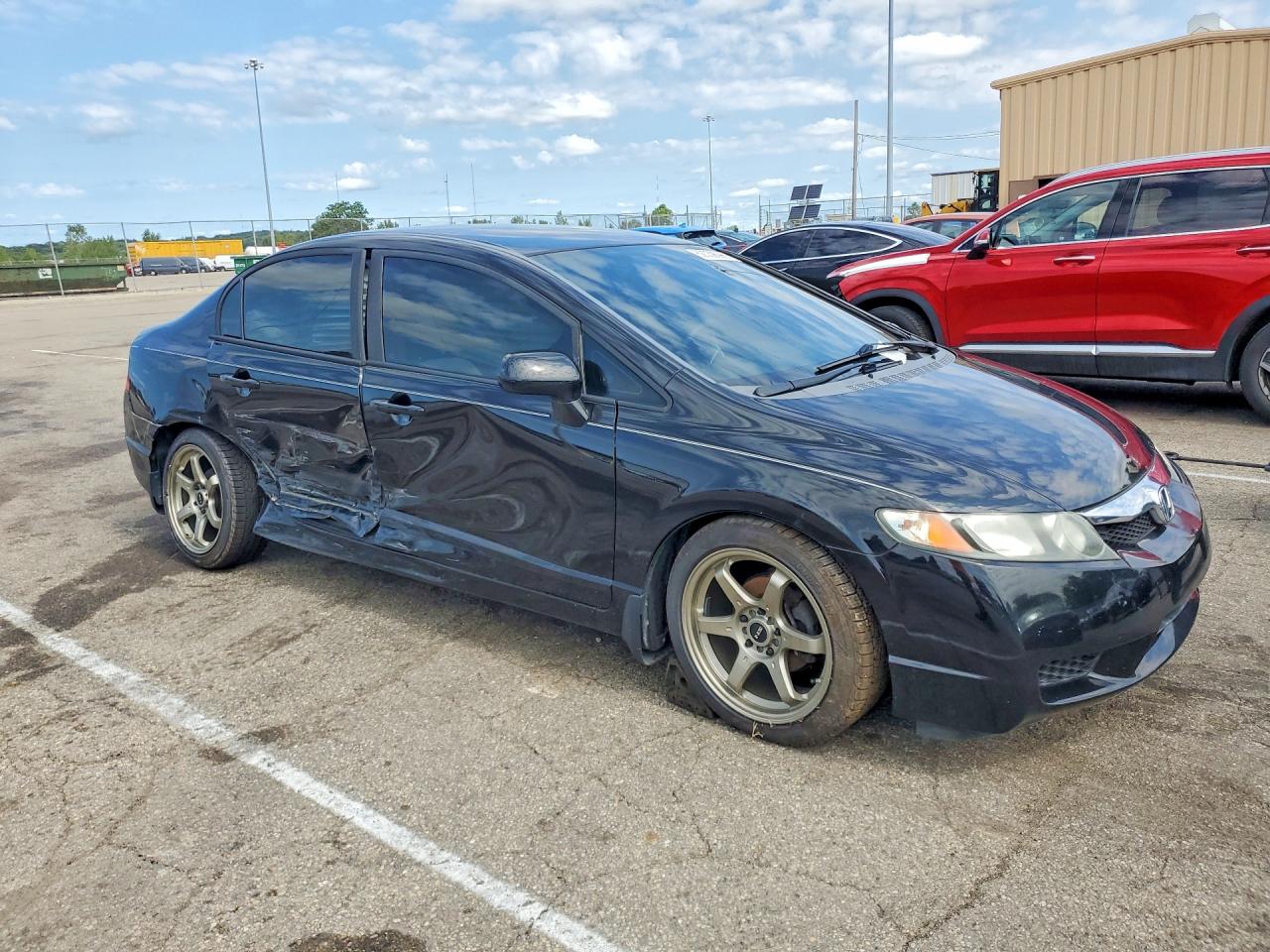 2011 Honda Civic Lx Black vin: 19XFA1F58BE039039