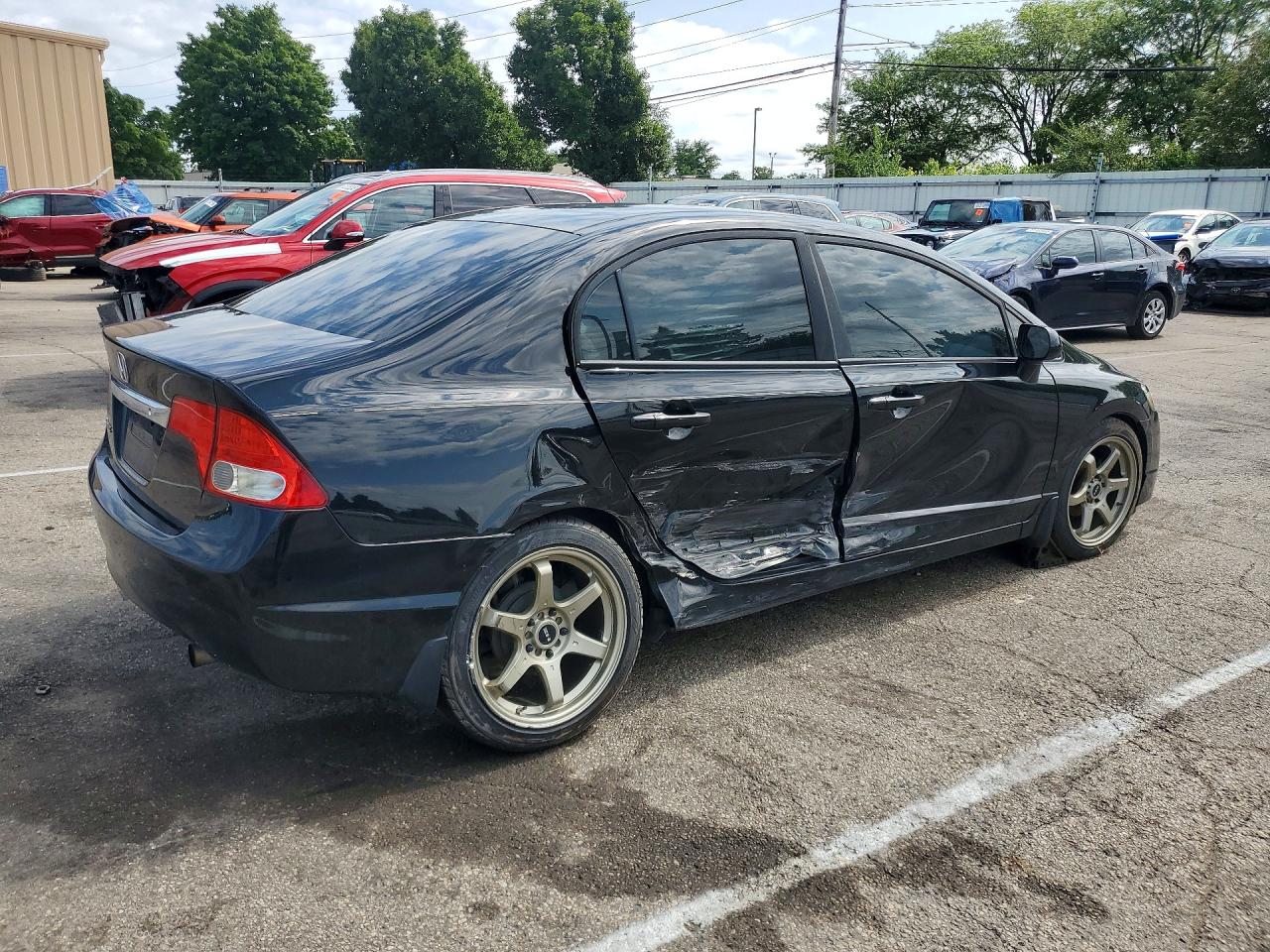 2011 Honda Civic Lx Black vin: 19XFA1F58BE039039