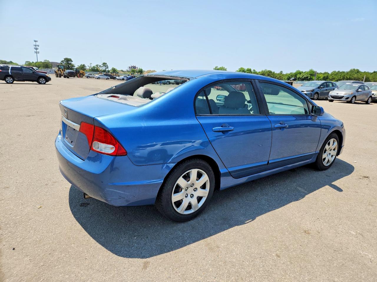 2011 Honda Civic Lx Blue vin: 19XFA1F58BE044662