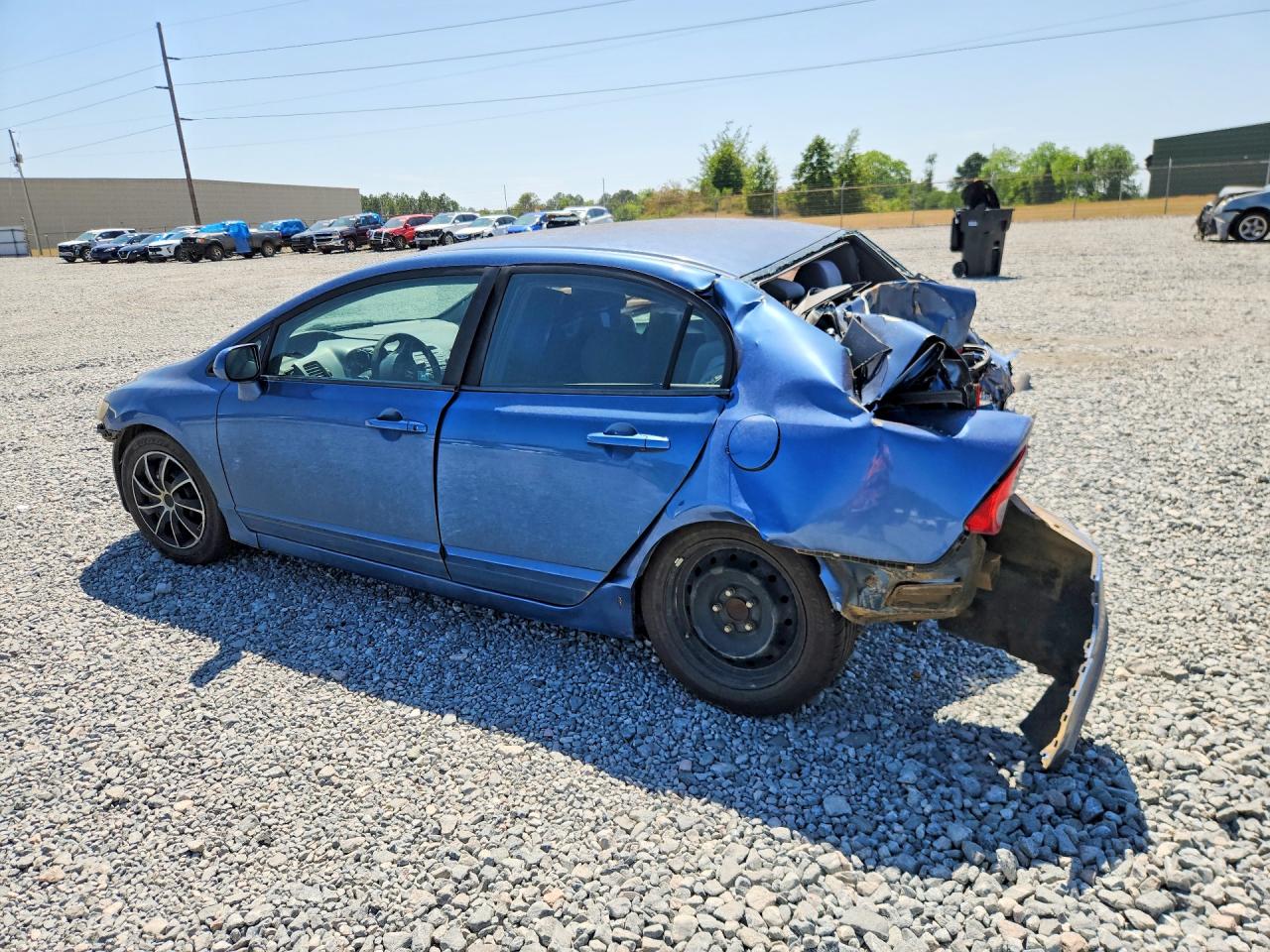 2011 Honda Civic Lx Blue vin: 19XFA1F58BE045522