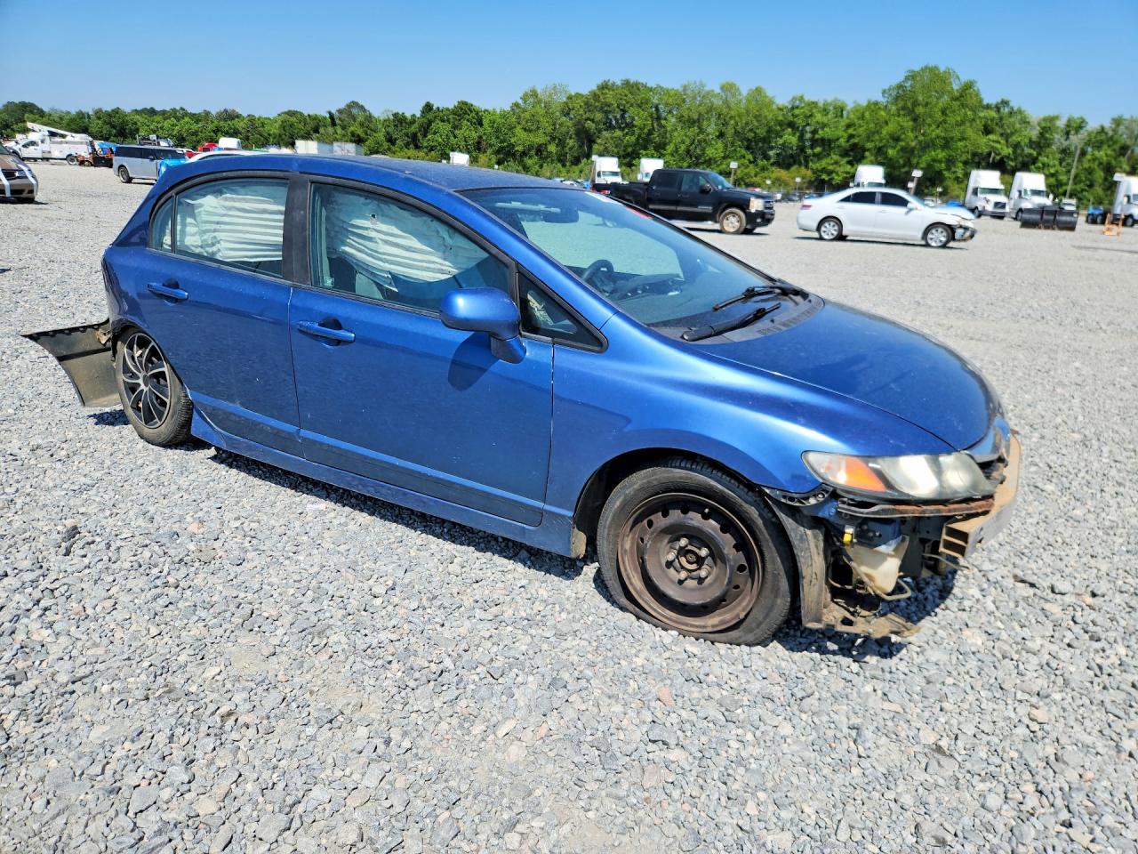 2011 Honda Civic Lx Blue vin: 19XFA1F58BE045522