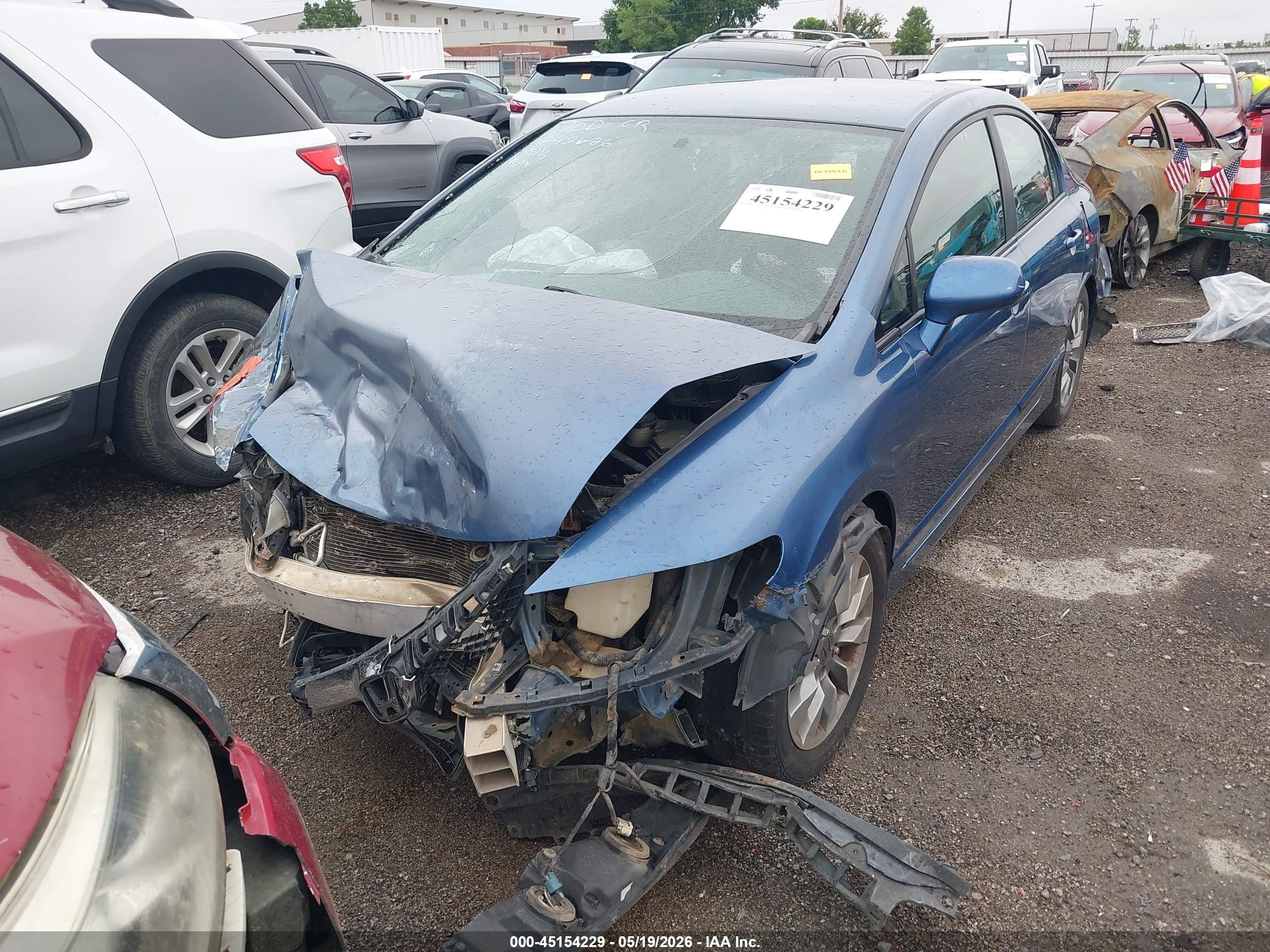 2011 Honda Civic Lx Синий vin: 19XFA1F58BE046900