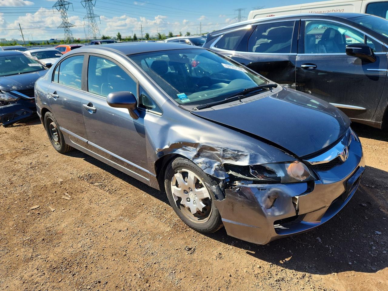 2011 Honda Civic Lx Charcoal vin: 19XFA1F58BE050154