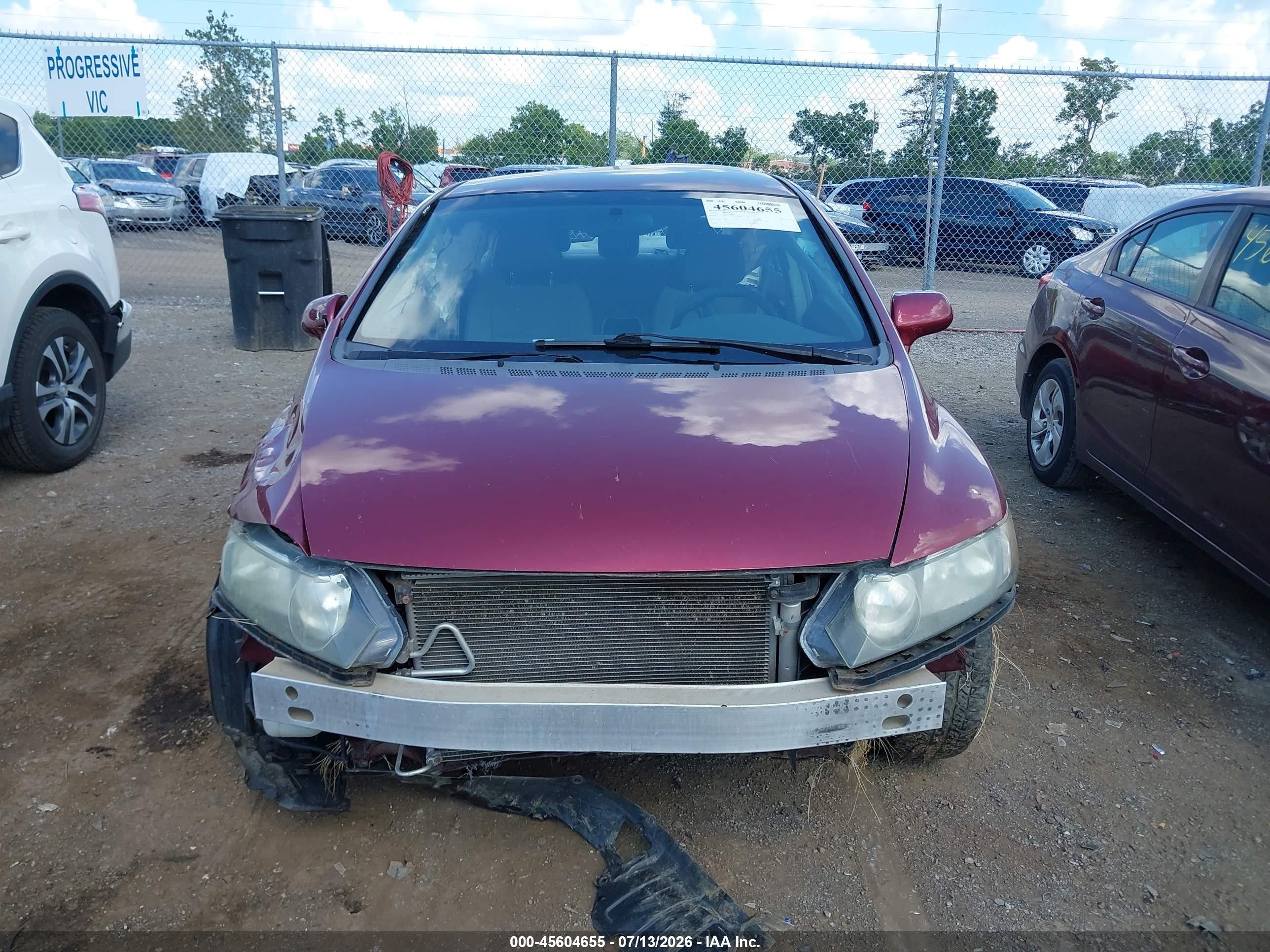 2010 Honda Civic Lx Burgundy vin: 19XFA1F59AE009465