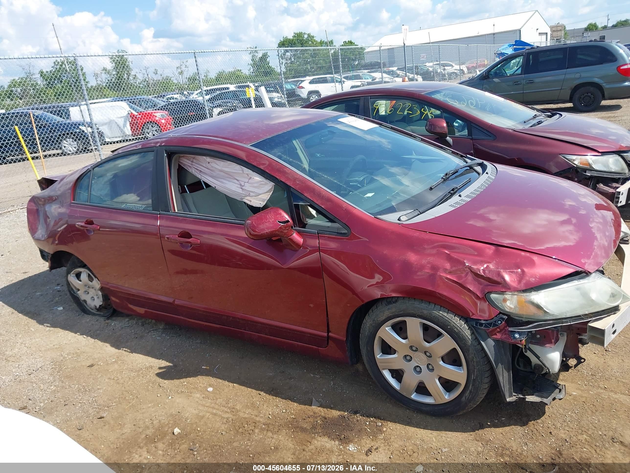2010 Honda Civic Lx Burgundy vin: 19XFA1F59AE009465