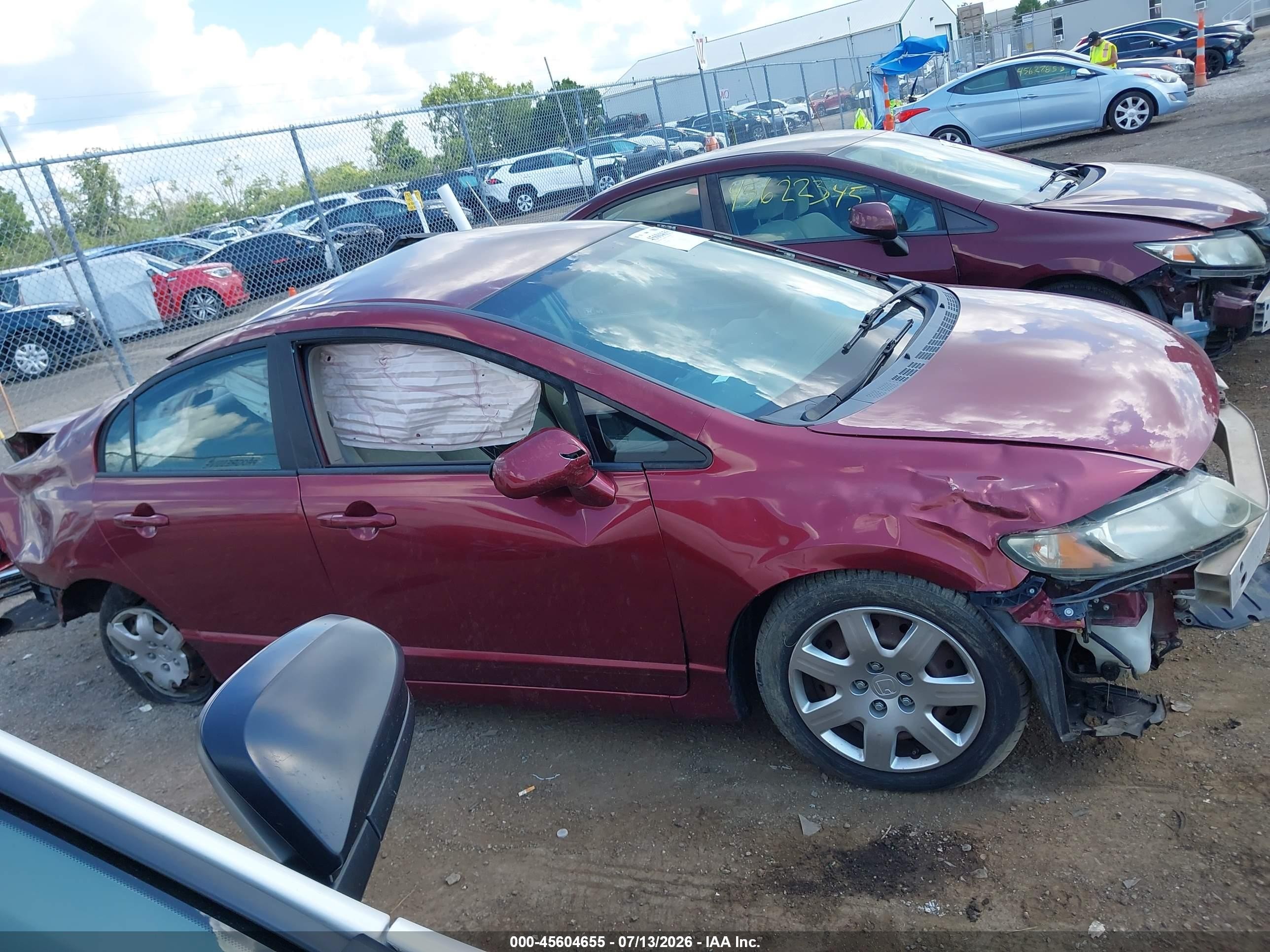 2010 Honda Civic Lx Burgundy vin: 19XFA1F59AE009465