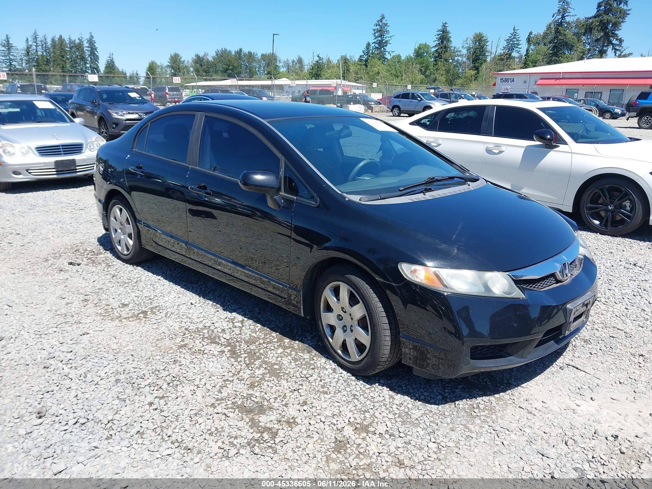 2010 Honda Civic Lx Black vin: 19XFA1F59AE010065