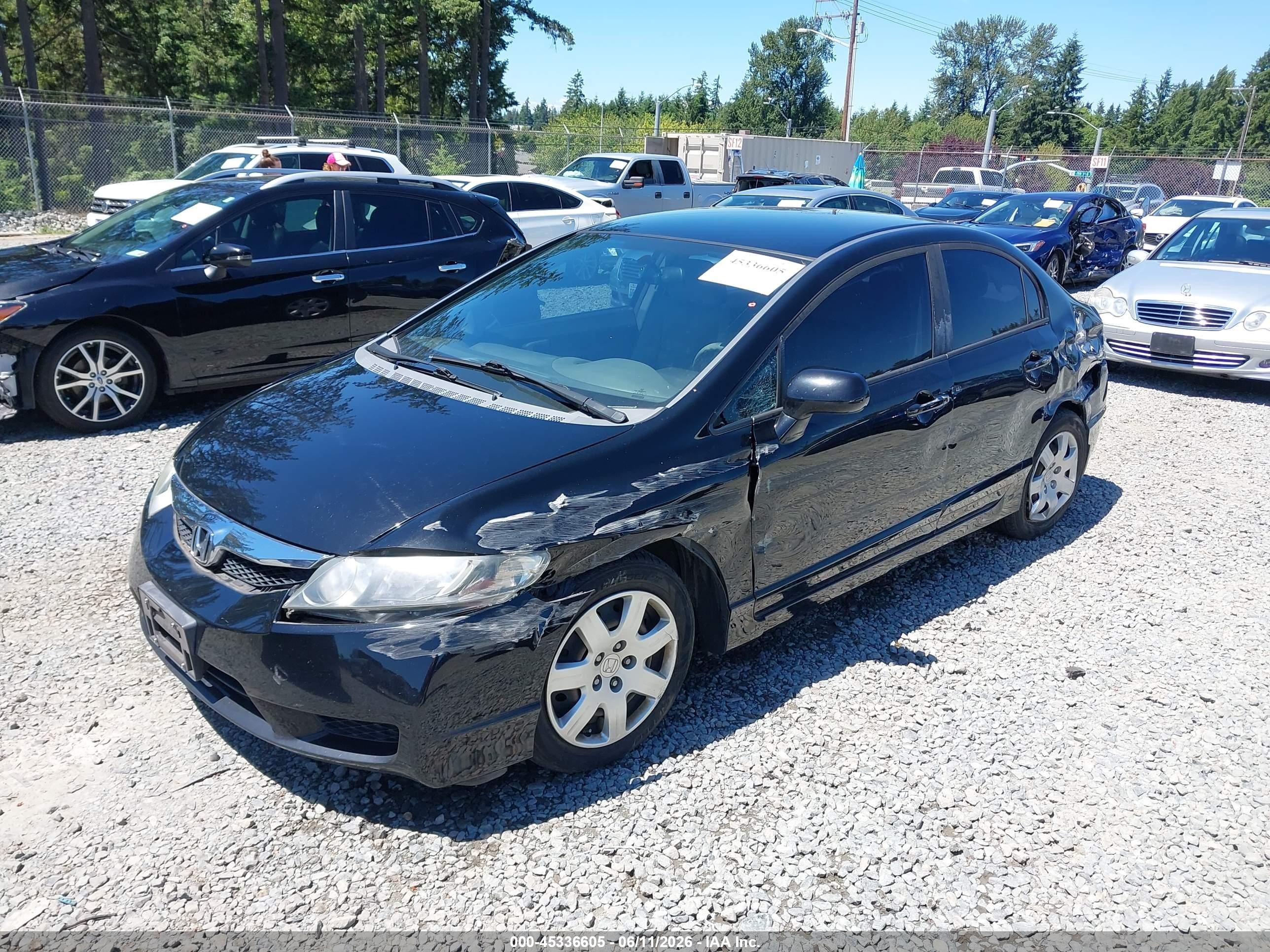 2010 Honda Civic Lx Black vin: 19XFA1F59AE010065