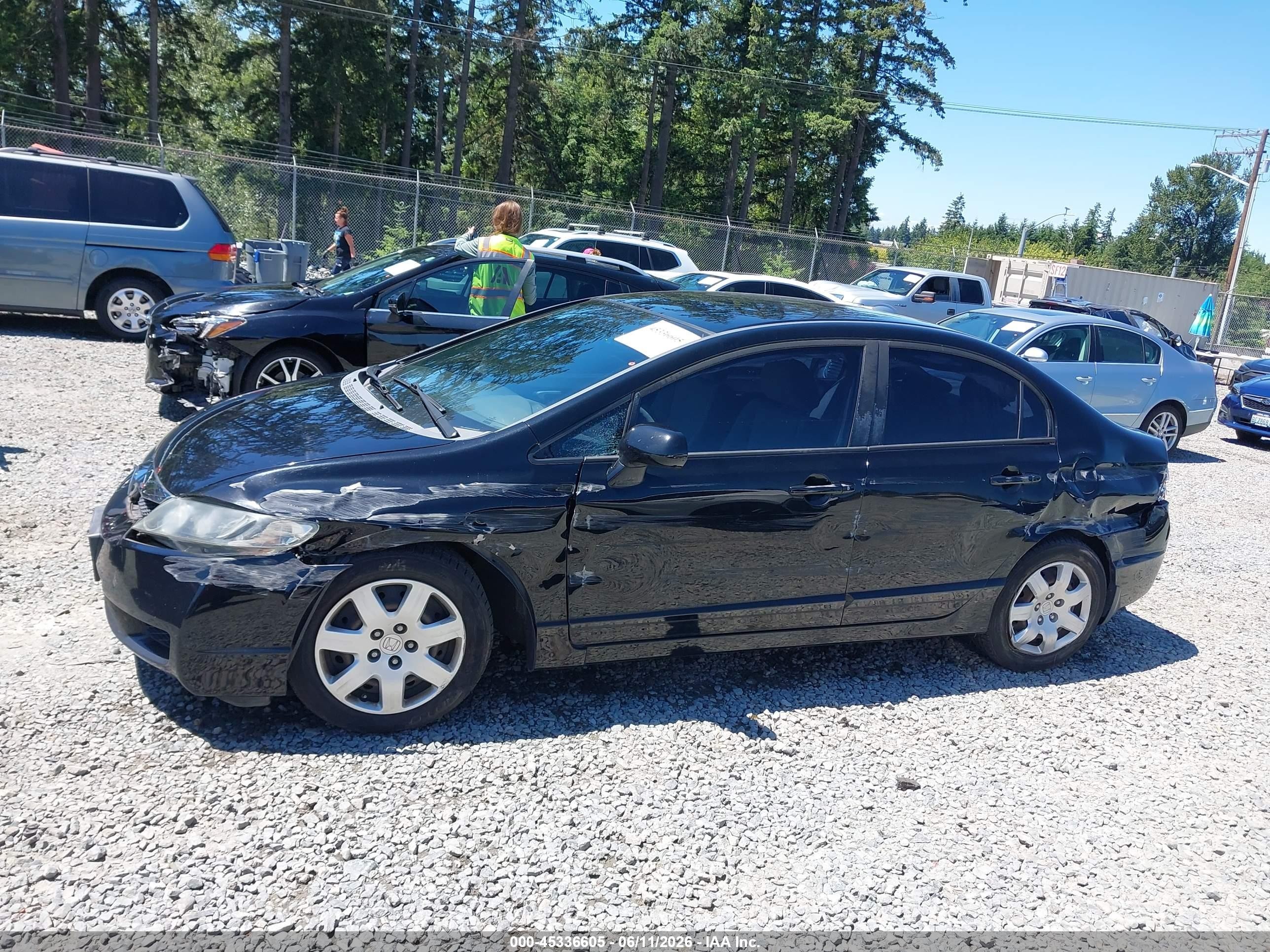 2010 Honda Civic Lx Black vin: 19XFA1F59AE010065