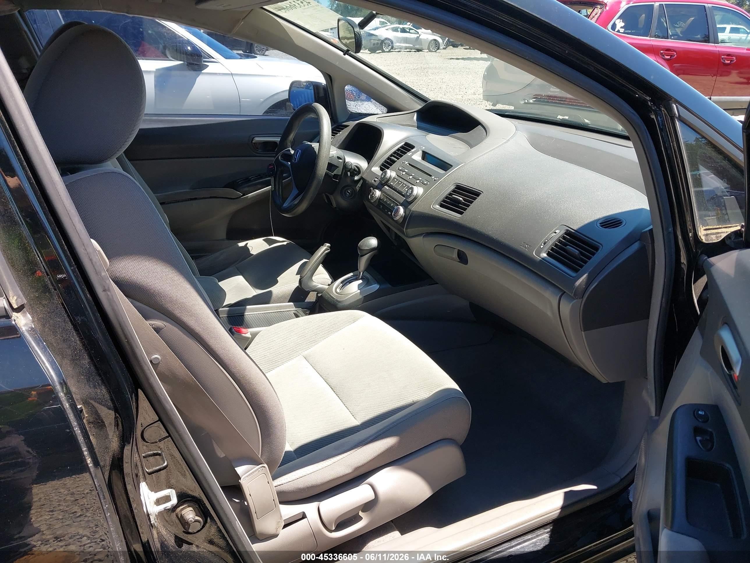 2010 Honda Civic Lx Black vin: 19XFA1F59AE010065