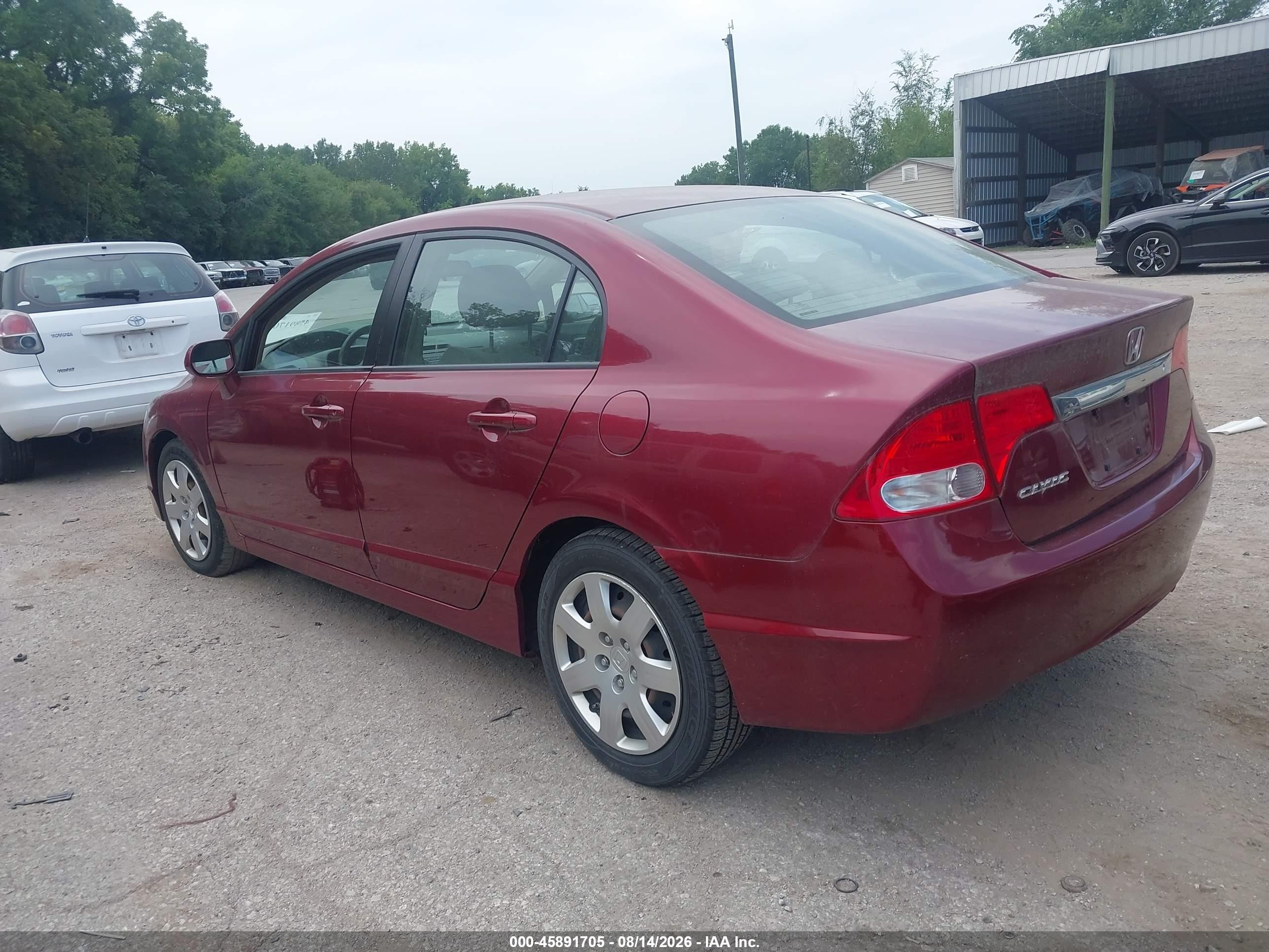 2010 Honda Civic Lx Бордовый vin: 19XFA1F59AE014259