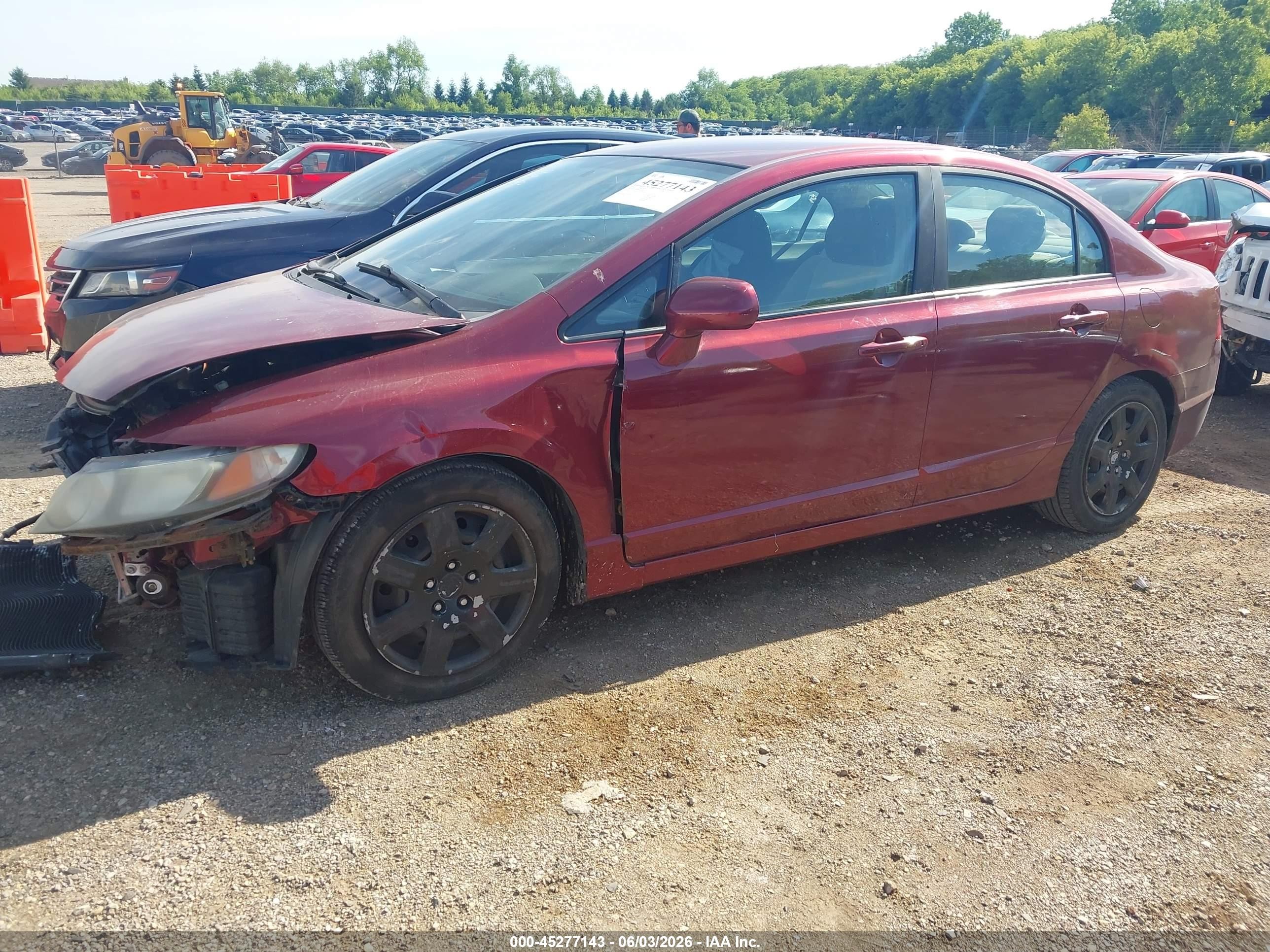 2010 Honda Civic Lx Red vin: 19XFA1F59AE014293