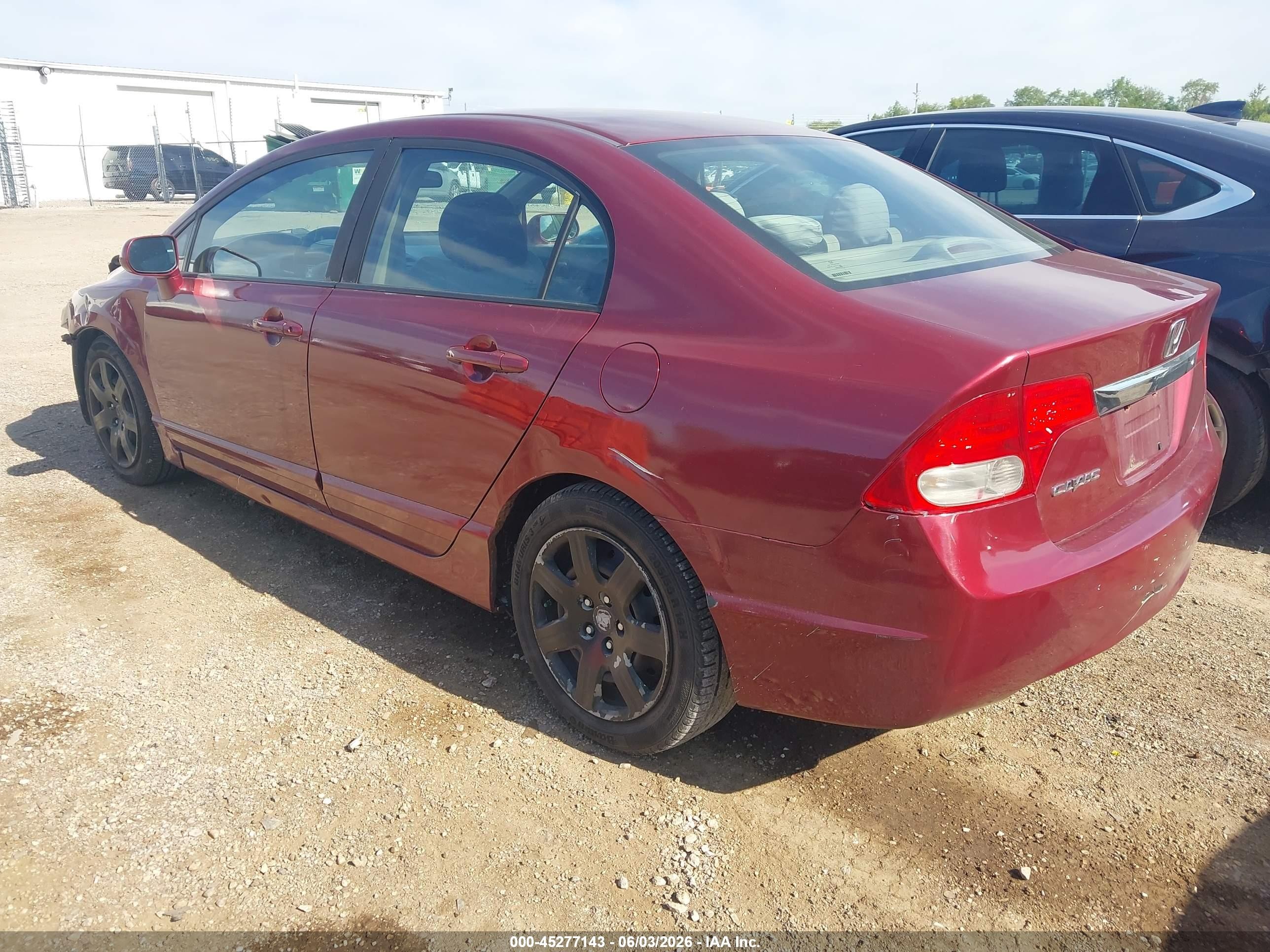 2010 Honda Civic Lx Red vin: 19XFA1F59AE014293