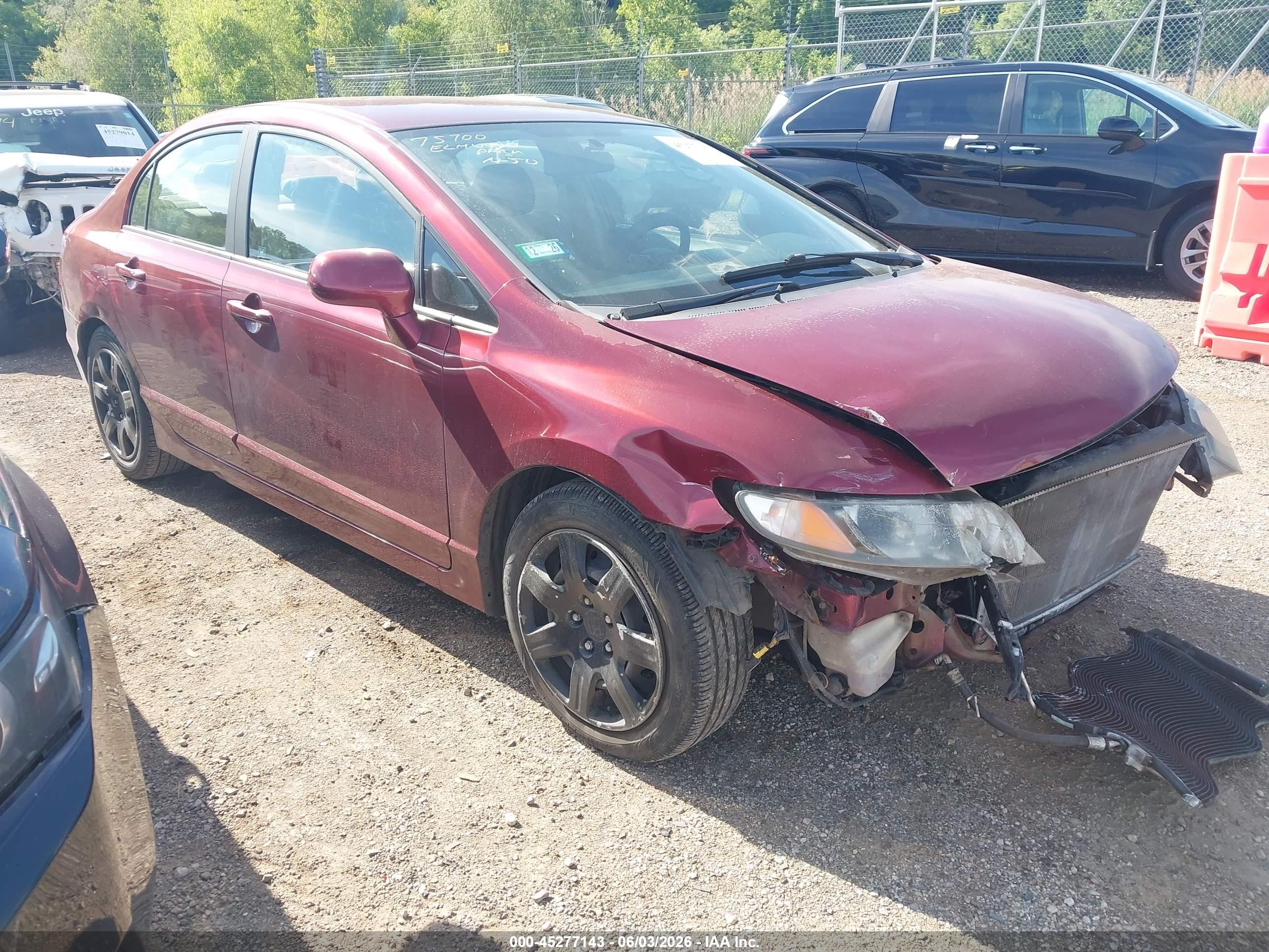 2010 Honda Civic Lx Red vin: 19XFA1F59AE014293