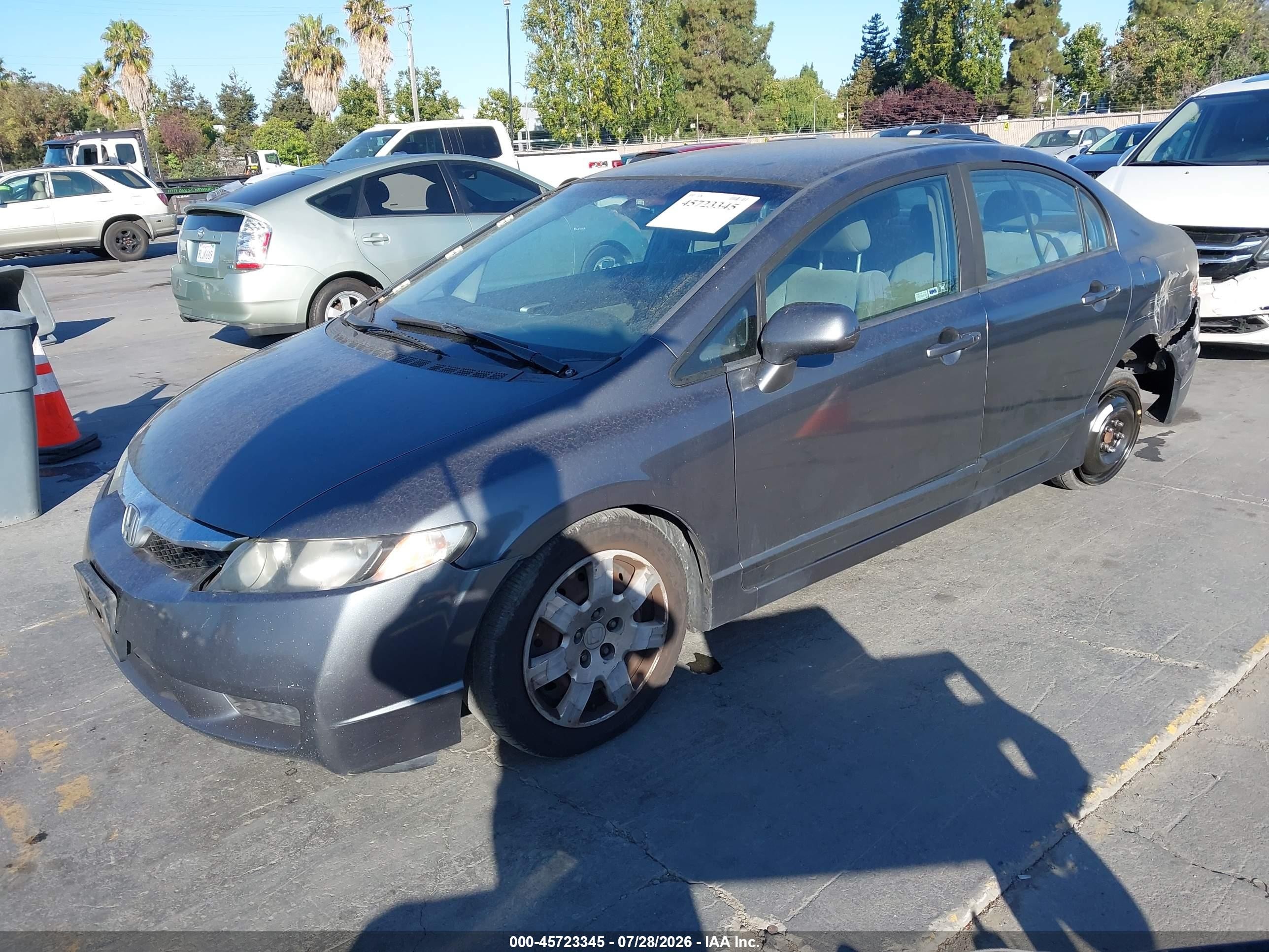 2010 Honda Civic Lx Серый vin: 19XFA1F59AE031059