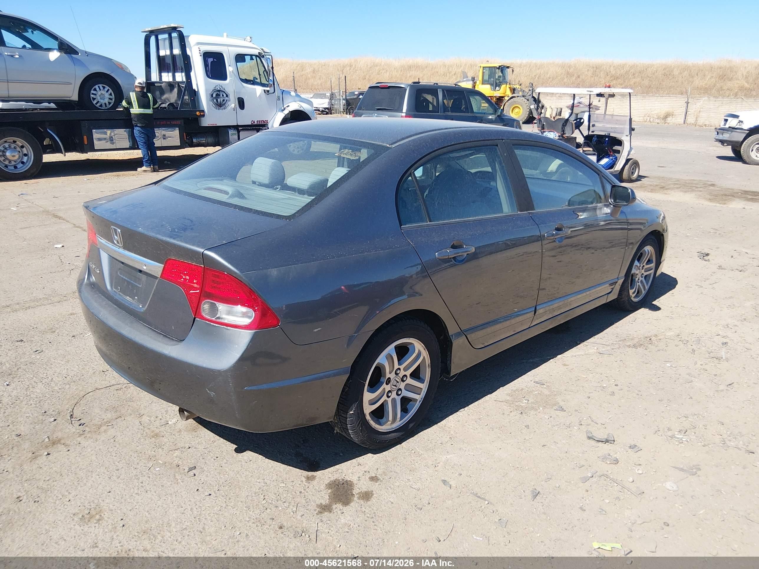 2010 Honda Civic Lx Gray vin: 19XFA1F59AE037752