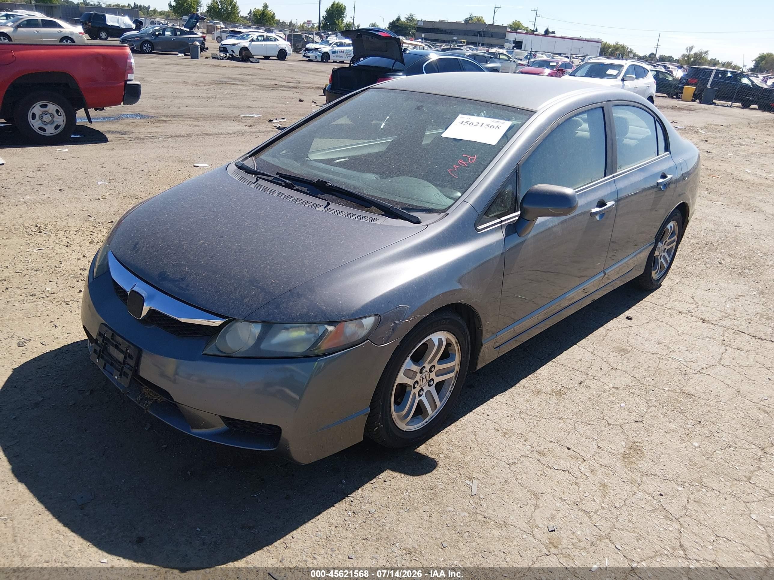 2010 Honda Civic Lx Gray vin: 19XFA1F59AE037752
