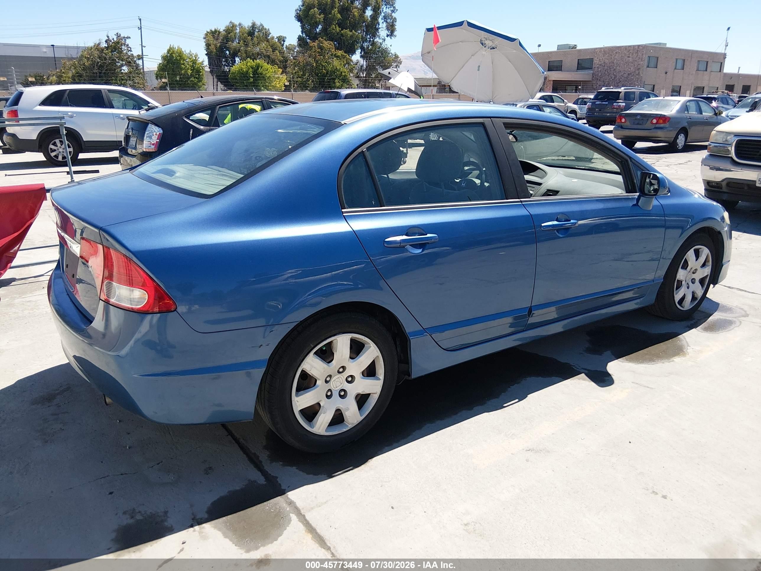 2010 Honda Civic Lx Blue vin: 19XFA1F59AE075594